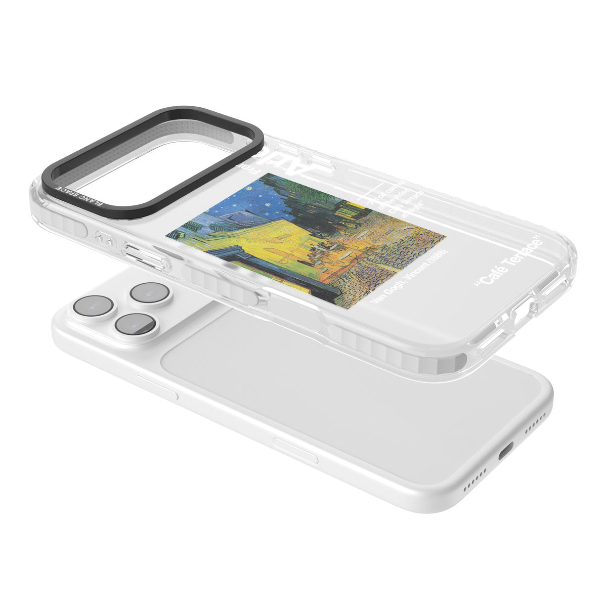 Cafe Terrace At Night iPhone 17 Pro Max Impact Clear Phone Case angled
