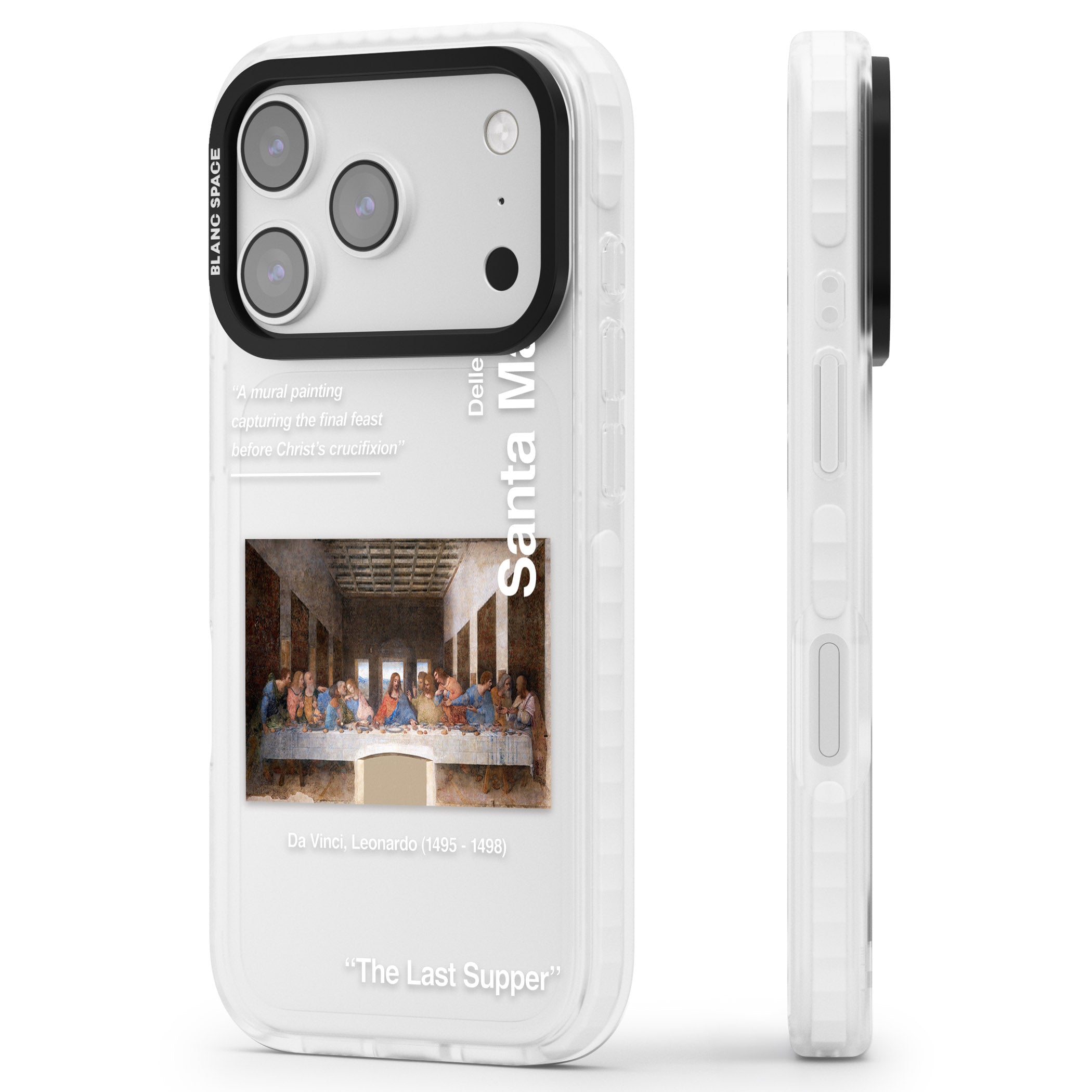 The Last Supper iPhone 17 Pro Impact Clear Phone Case Side Profile
