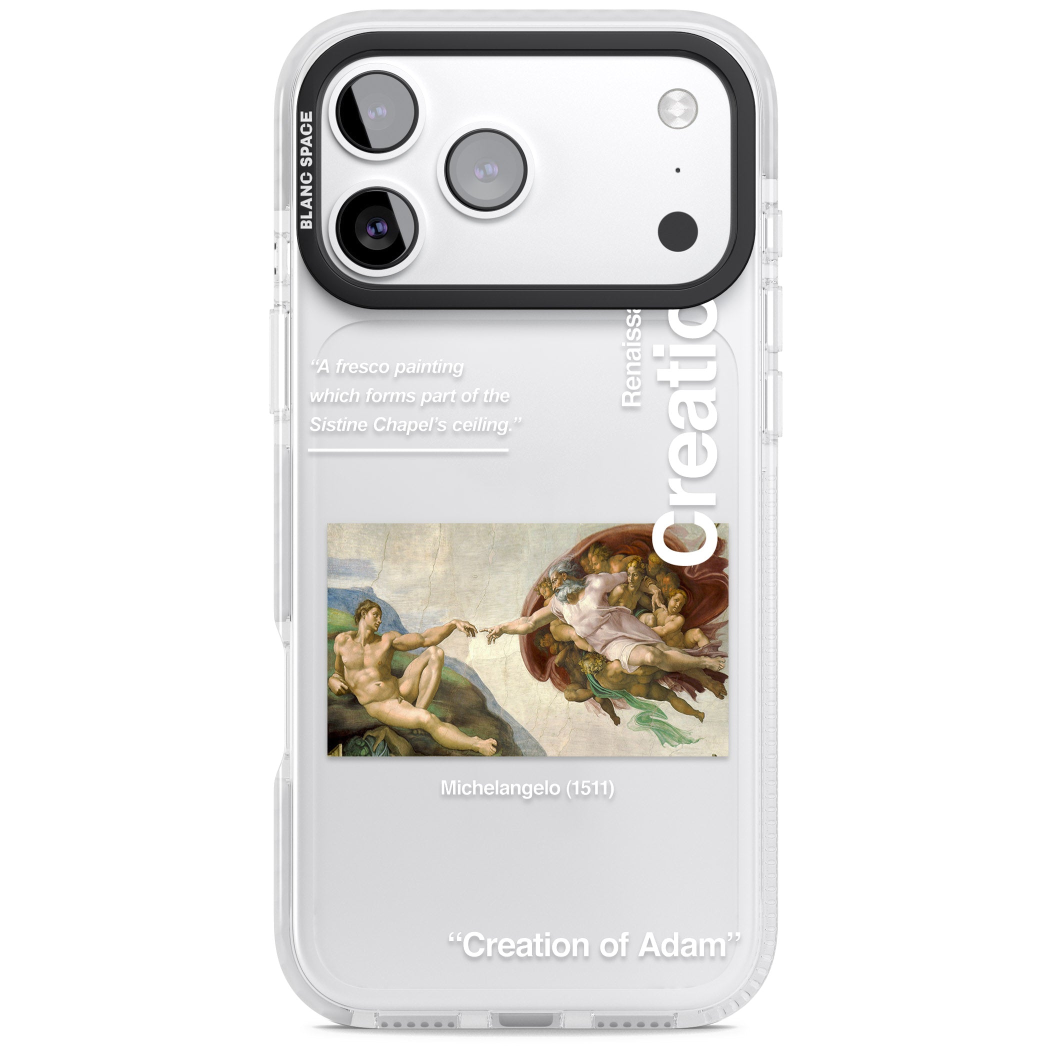 Creation Of Adam Michelangelo iPhone 17 Pro Impact Clear Phone Case