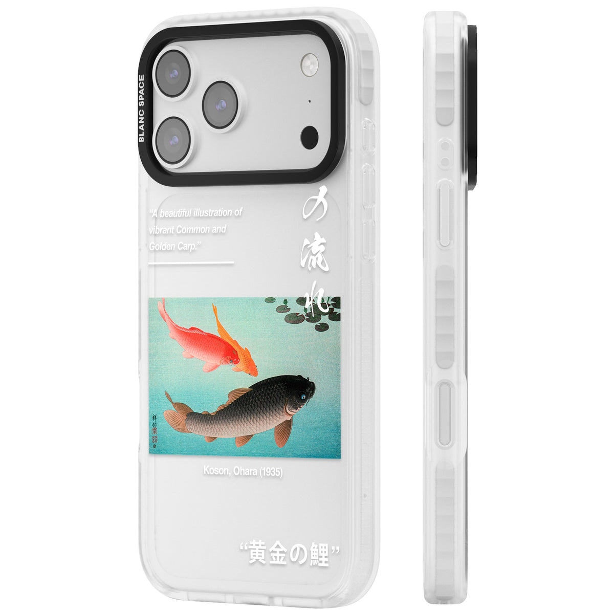 Golden Carp iPhone 17 Pro Max Impact Clear Phone Case side