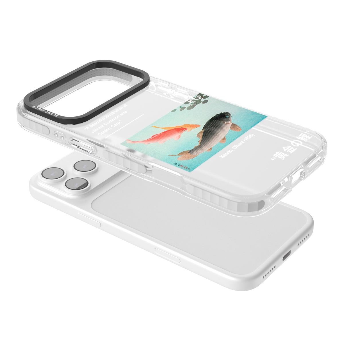 Golden Carp iPhone 17 Pro Max Impact Clear Phone Case angled