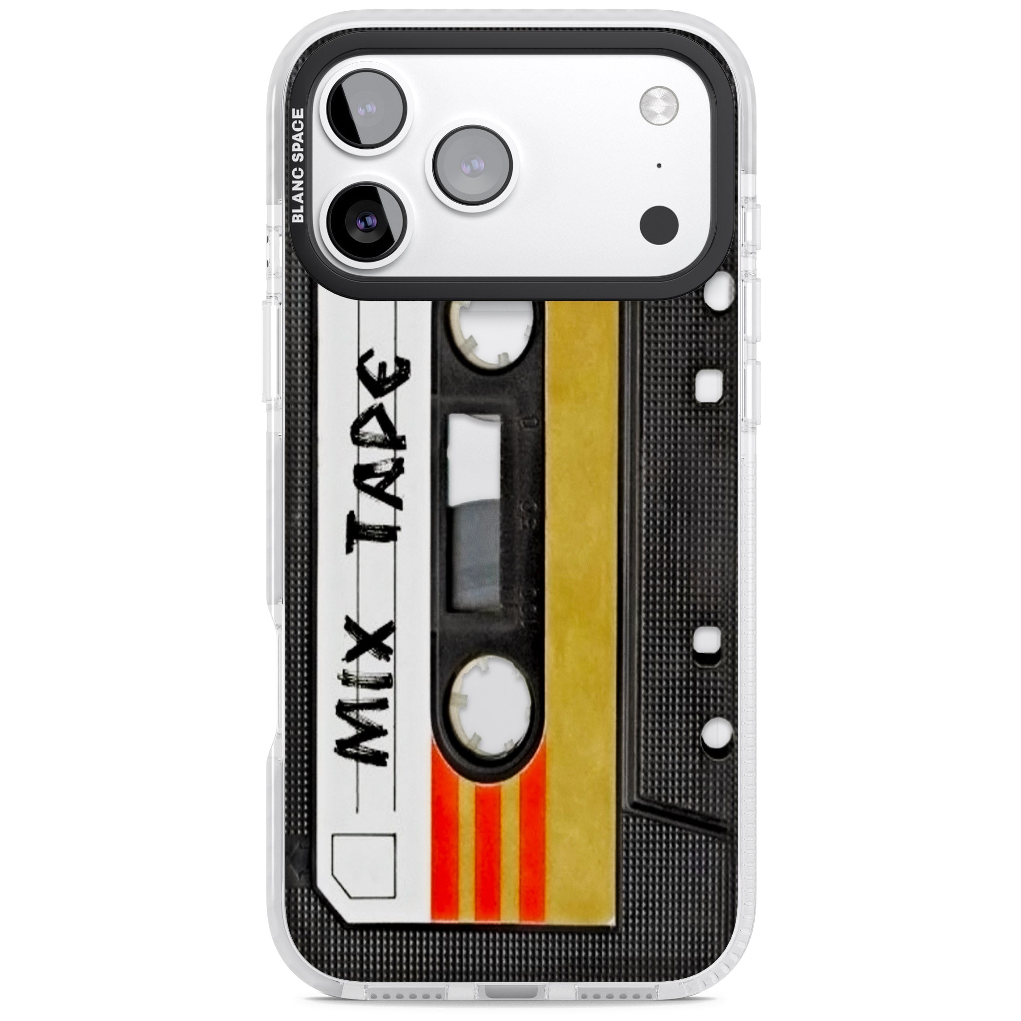 Retro Mix Tape iPhone 17 Pro Impact Clear Phone Case