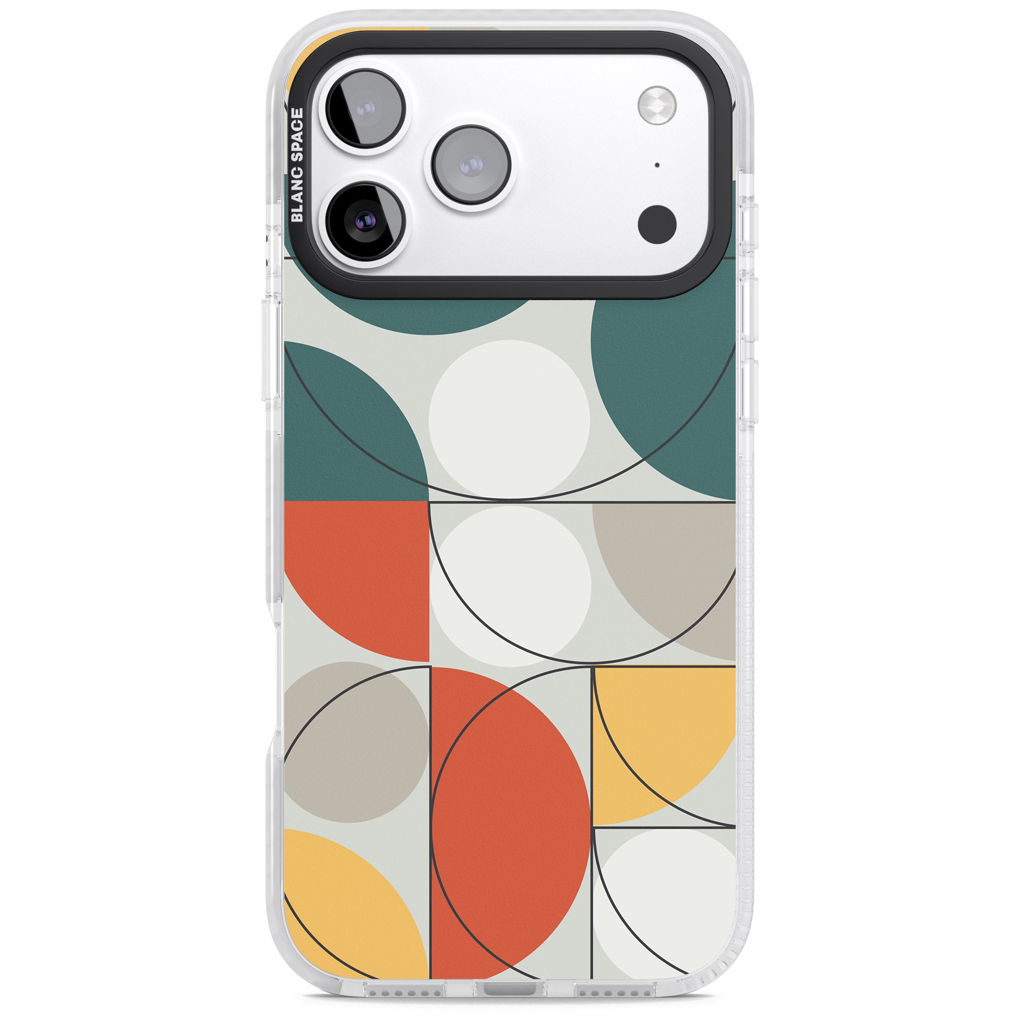 Modern Abstract Circle iPhone 17 Pro Impact Clear Phone Case