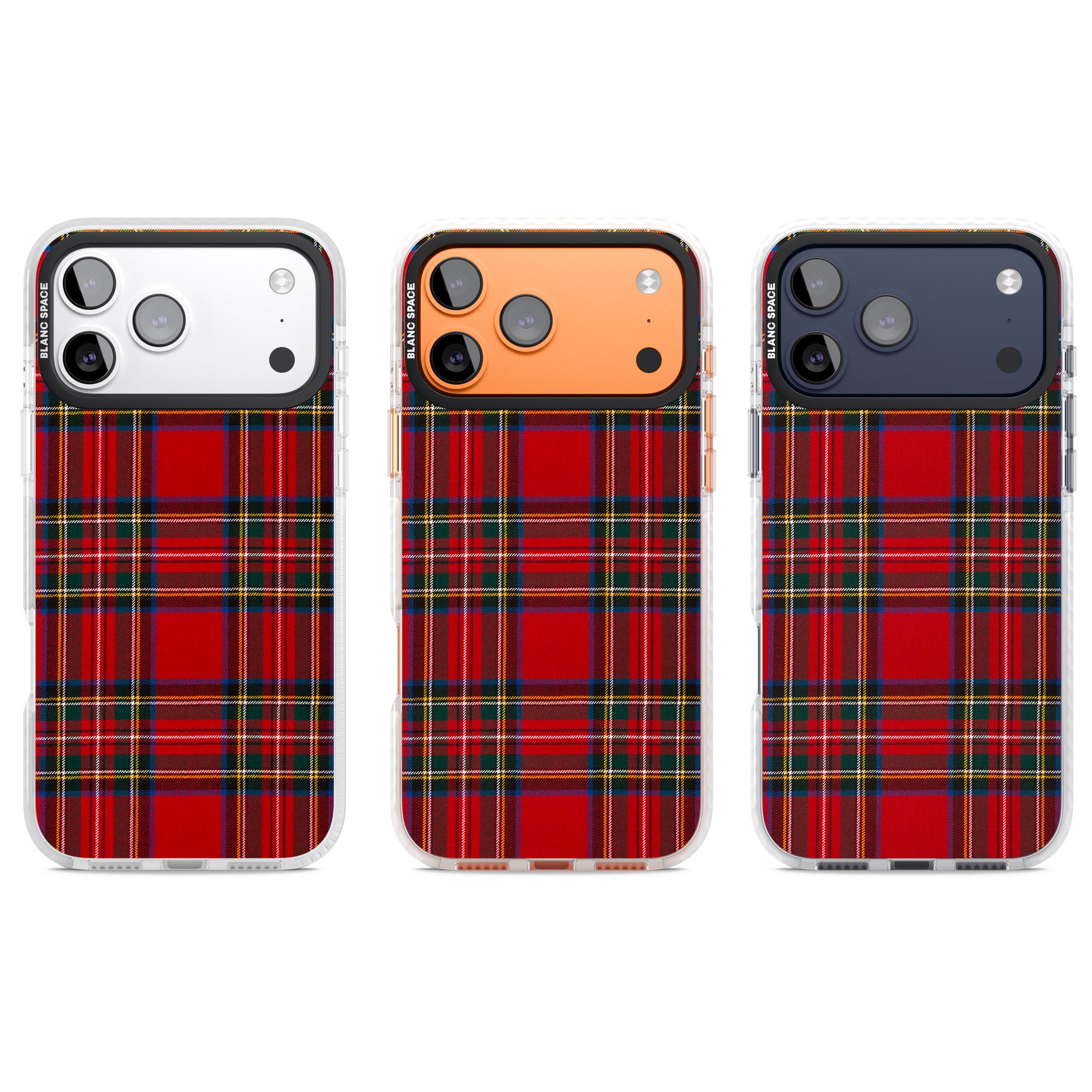 Royal Stewart Tartan iPhone 17 Pro Impact Clear Phone Case APT Impact Protection