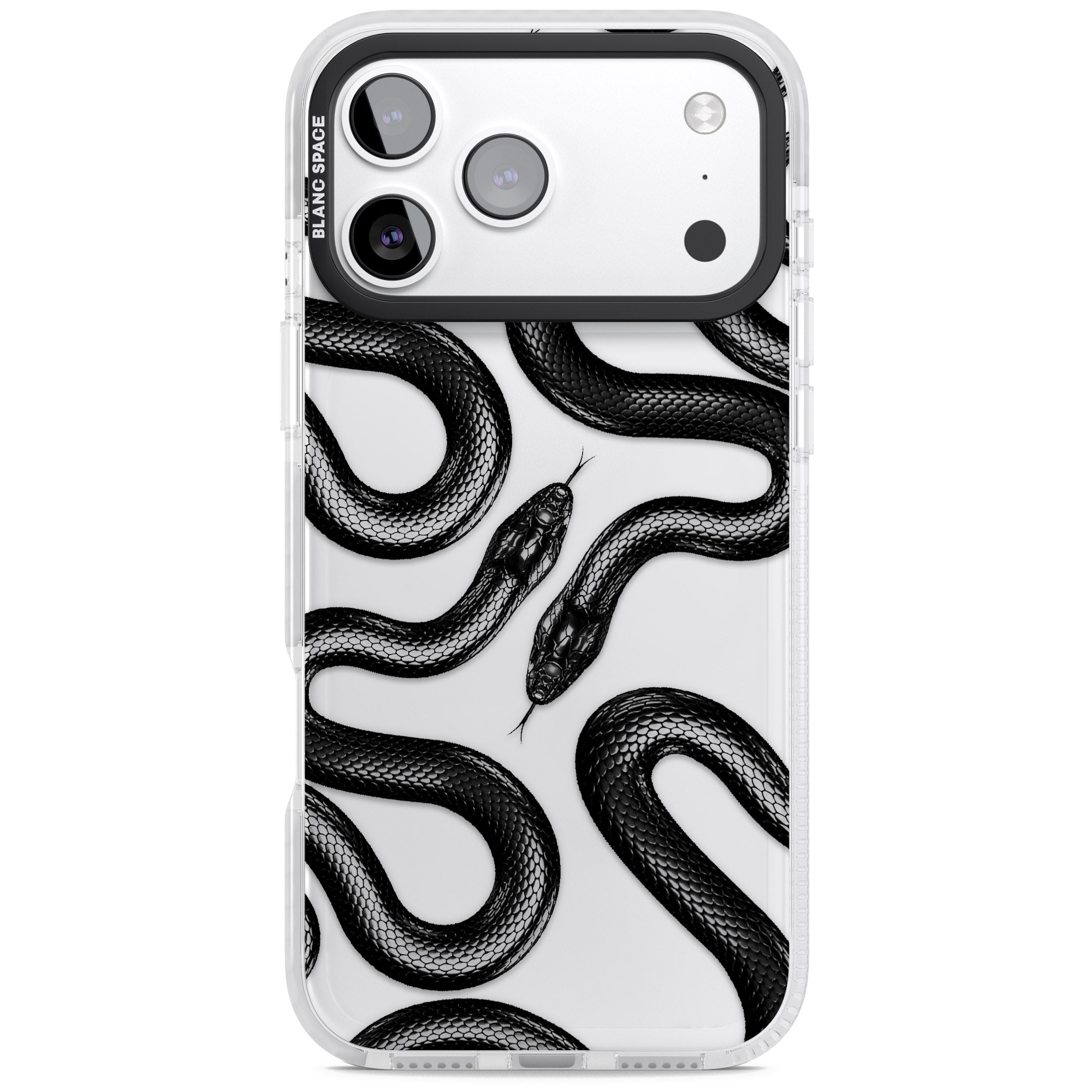 Black Kingsnake iPhone 17 Pro Impact Clear Phone Case