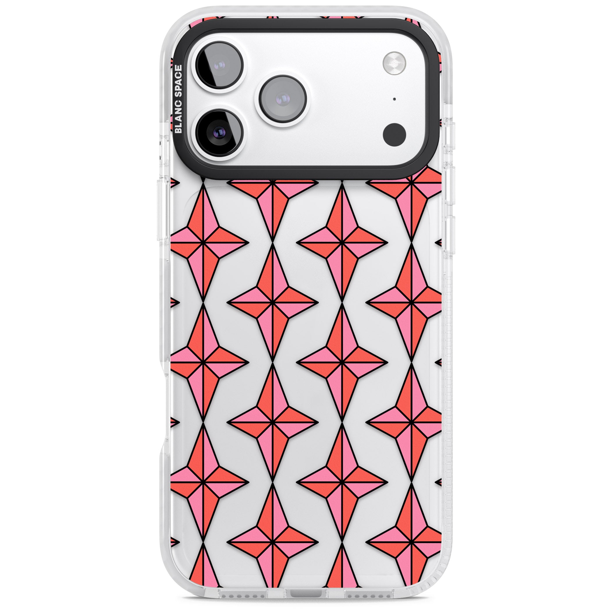 Rose Stars Pattern (Clear) iPhone 17 Pro Impact Clear Phone Case