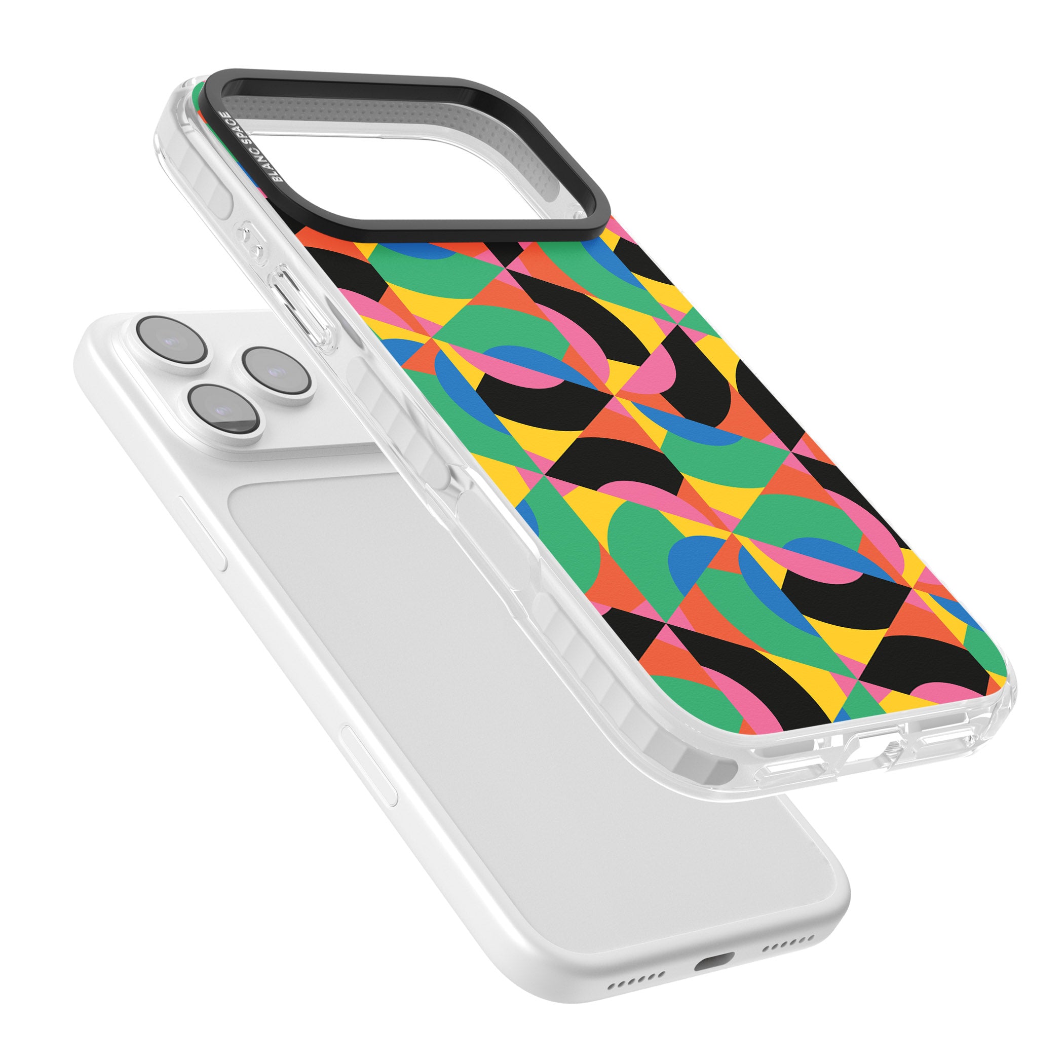 Abstract Carnival iPhone 17 Pro Impact Clear Phone Case Colours