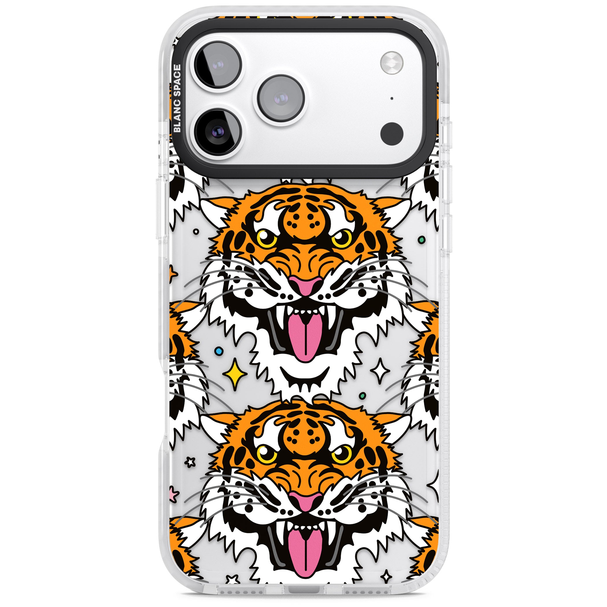 Fierce Jungle Tigers iPhone 17 Pro Impact Clear Phone Case