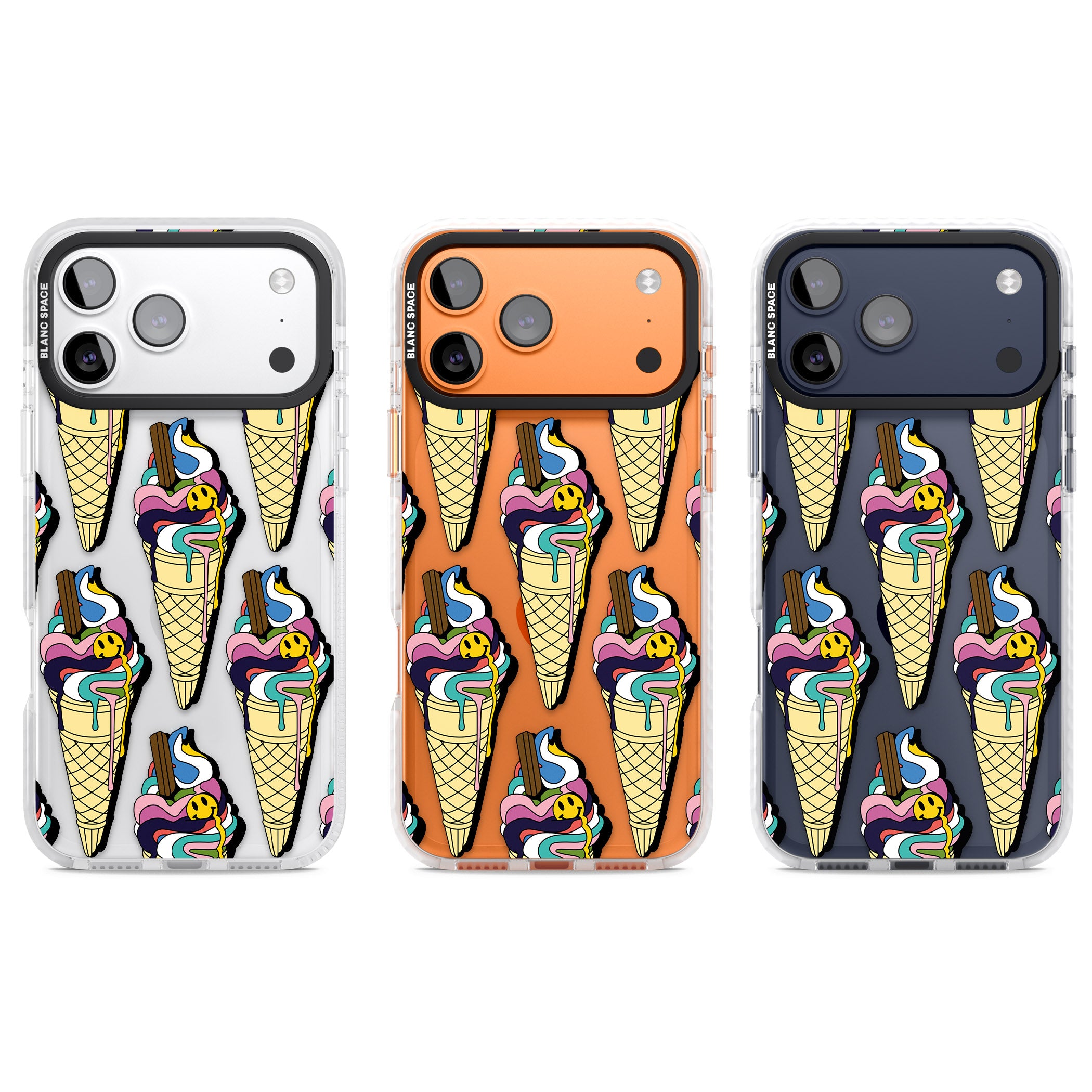 Trip & Drip Ice Cream iPhone 17 Pro Impact Clear Phone Case APT Impact Protection