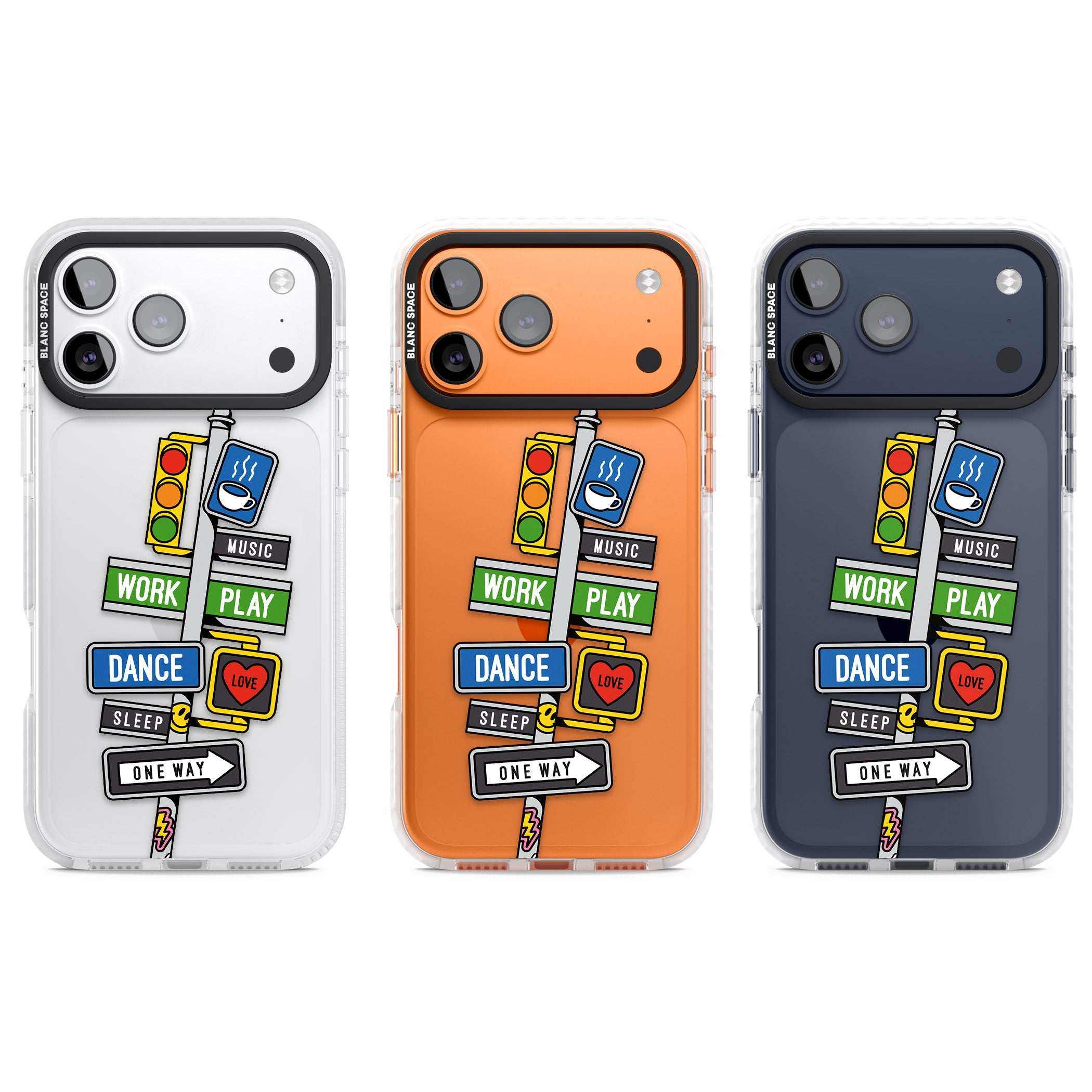 Mood Street Signs iPhone 17 Pro Impact Clear Phone Case APT Impact Protection