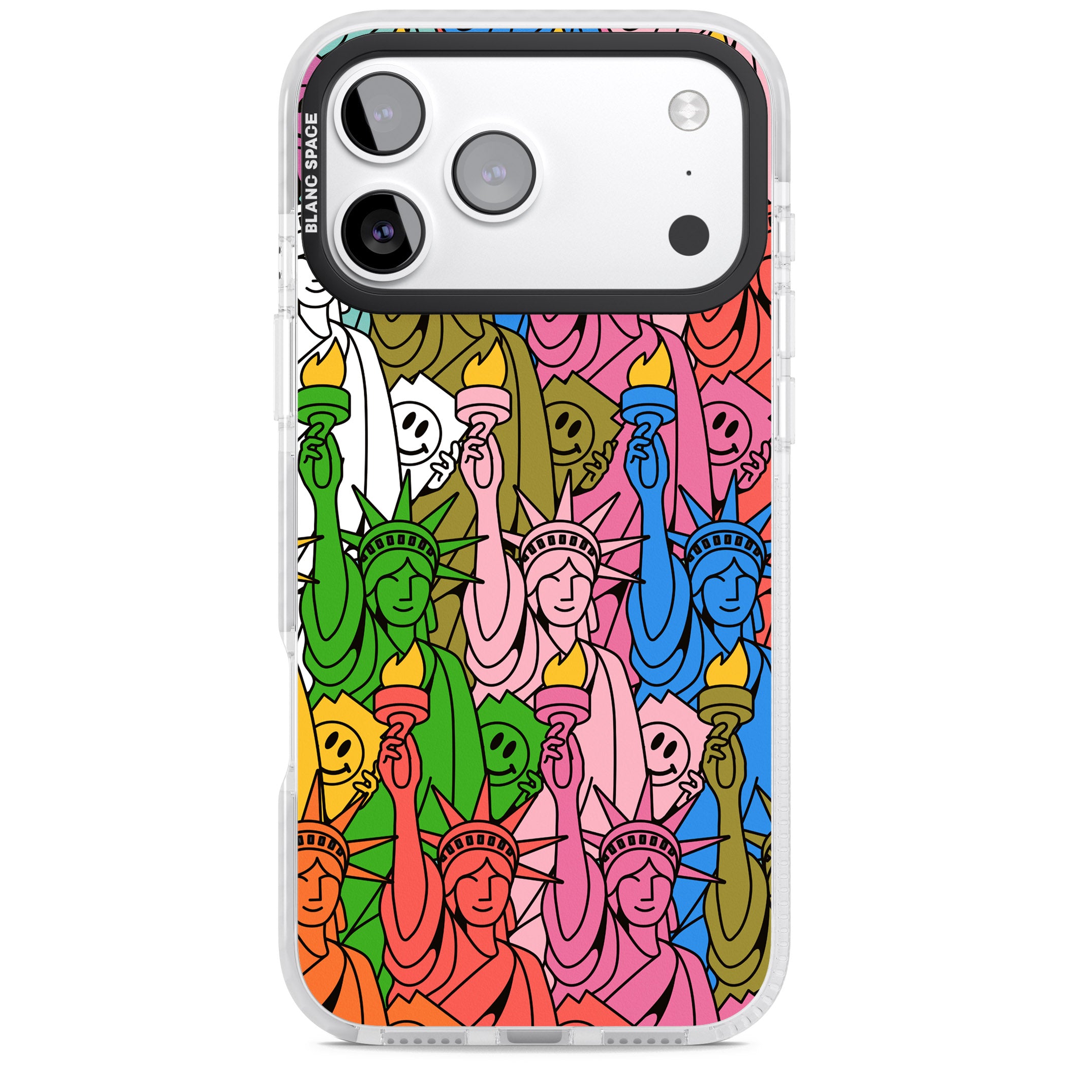 Multicolour Liberty Pattern iPhone 17 Pro Impact Clear Phone Case