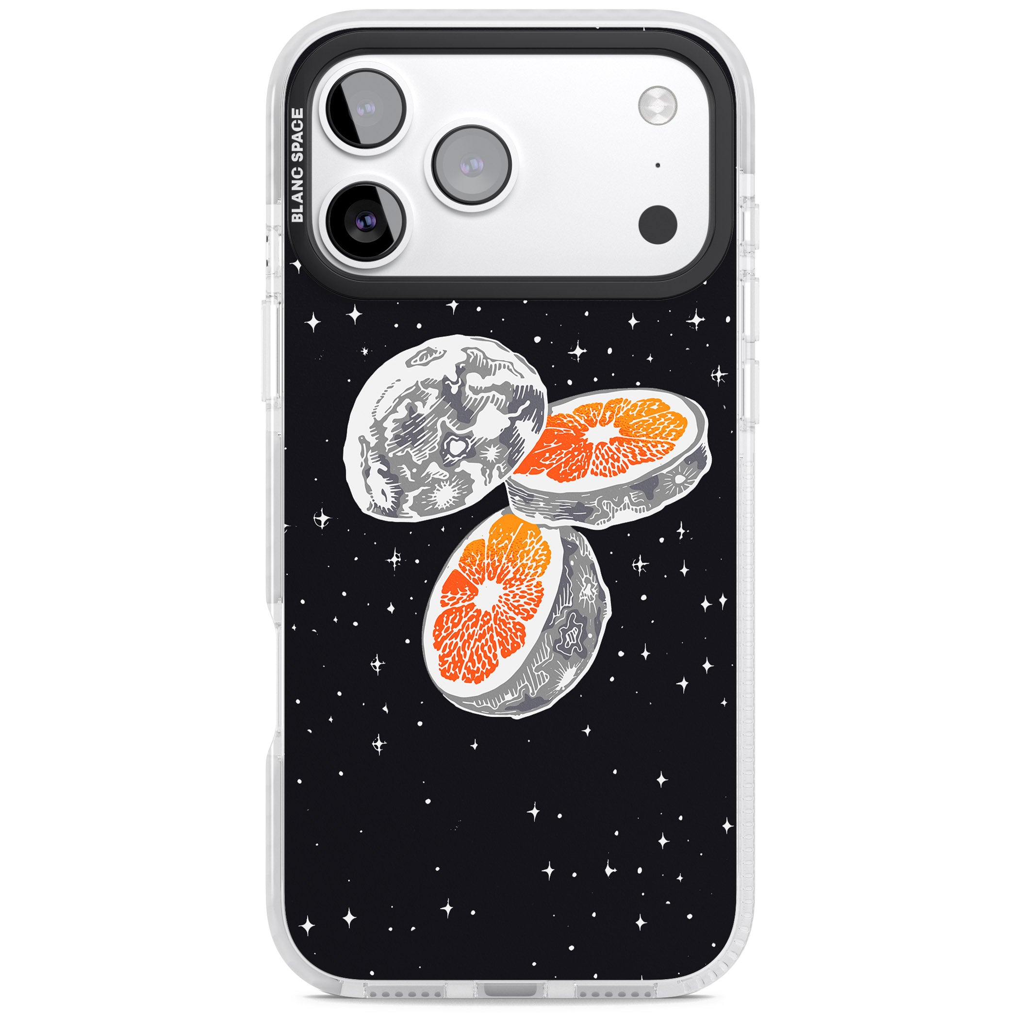 Blood Orange Moon iPhone 17 Pro Impact Clear Phone Case