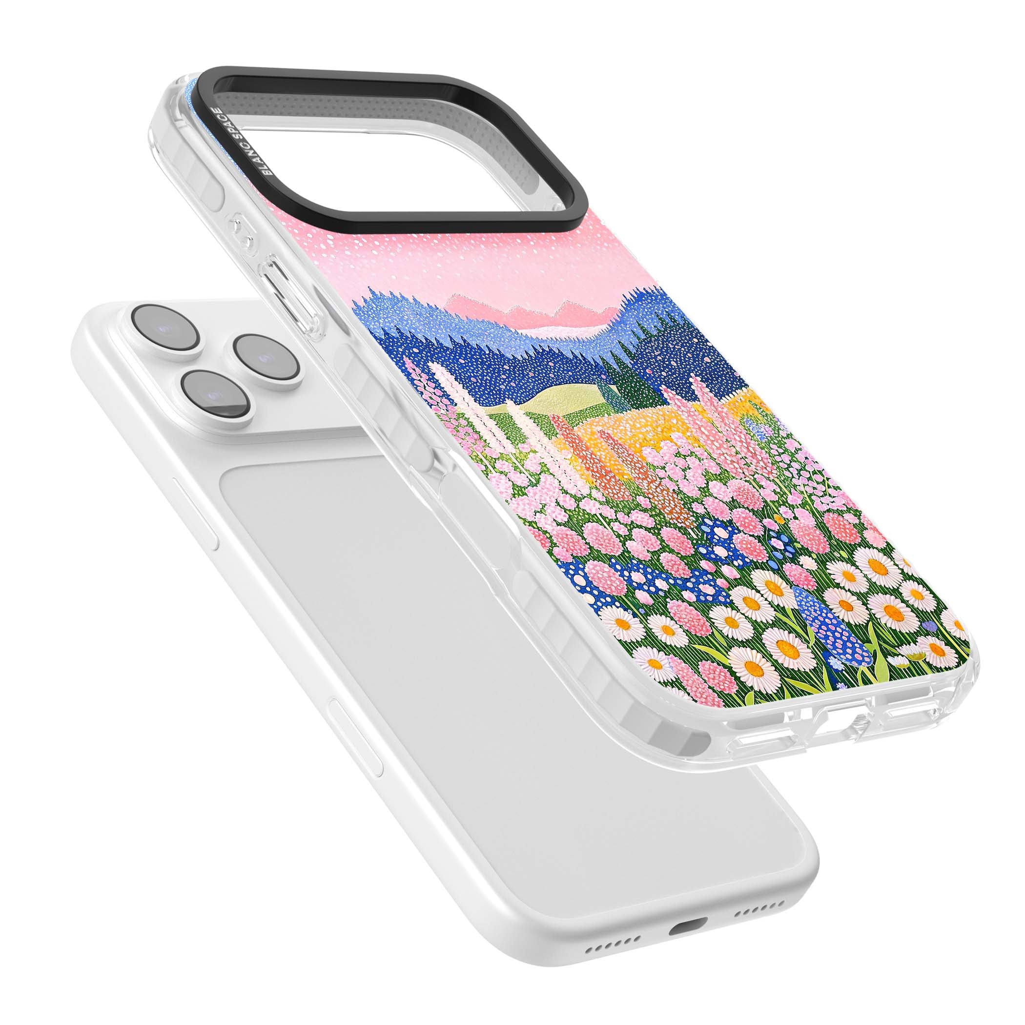 Valley Horizon cottagecore iPhone case | Black Impact case for iPhone 17 Pro, iPhone 17 Pro Max