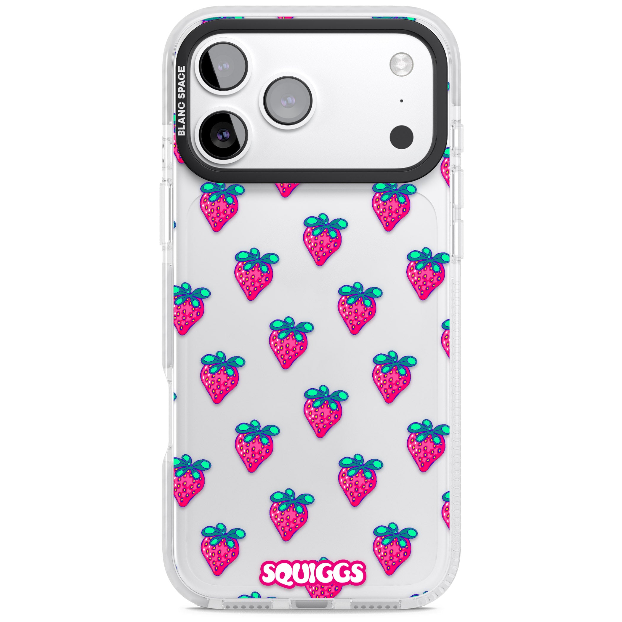 Strawberry Patch iPhone 17 Pro Impact Clear Phone Case