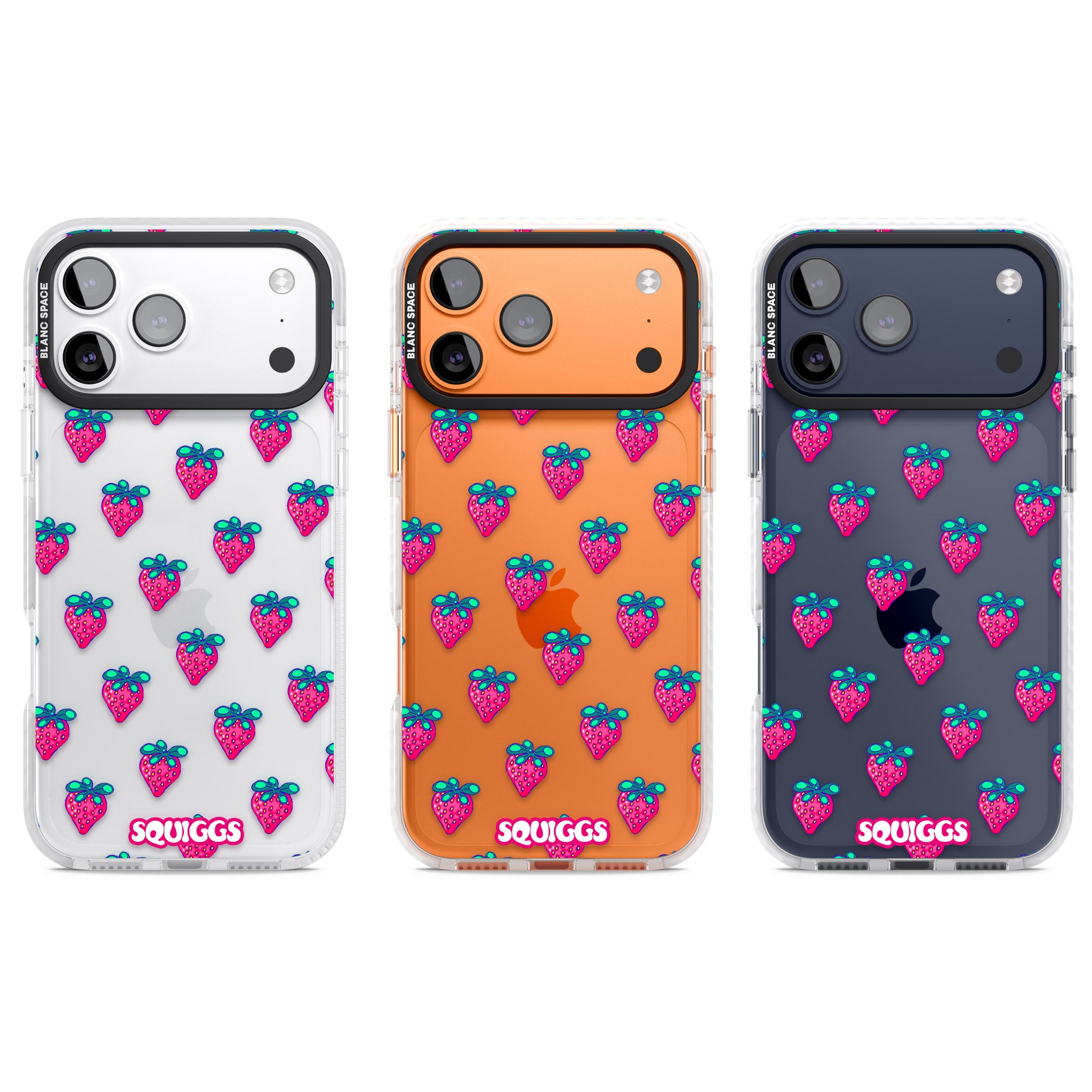 Strawberry Patch iPhone 17 Pro Impact Clear Phone Case APT Impact Protection