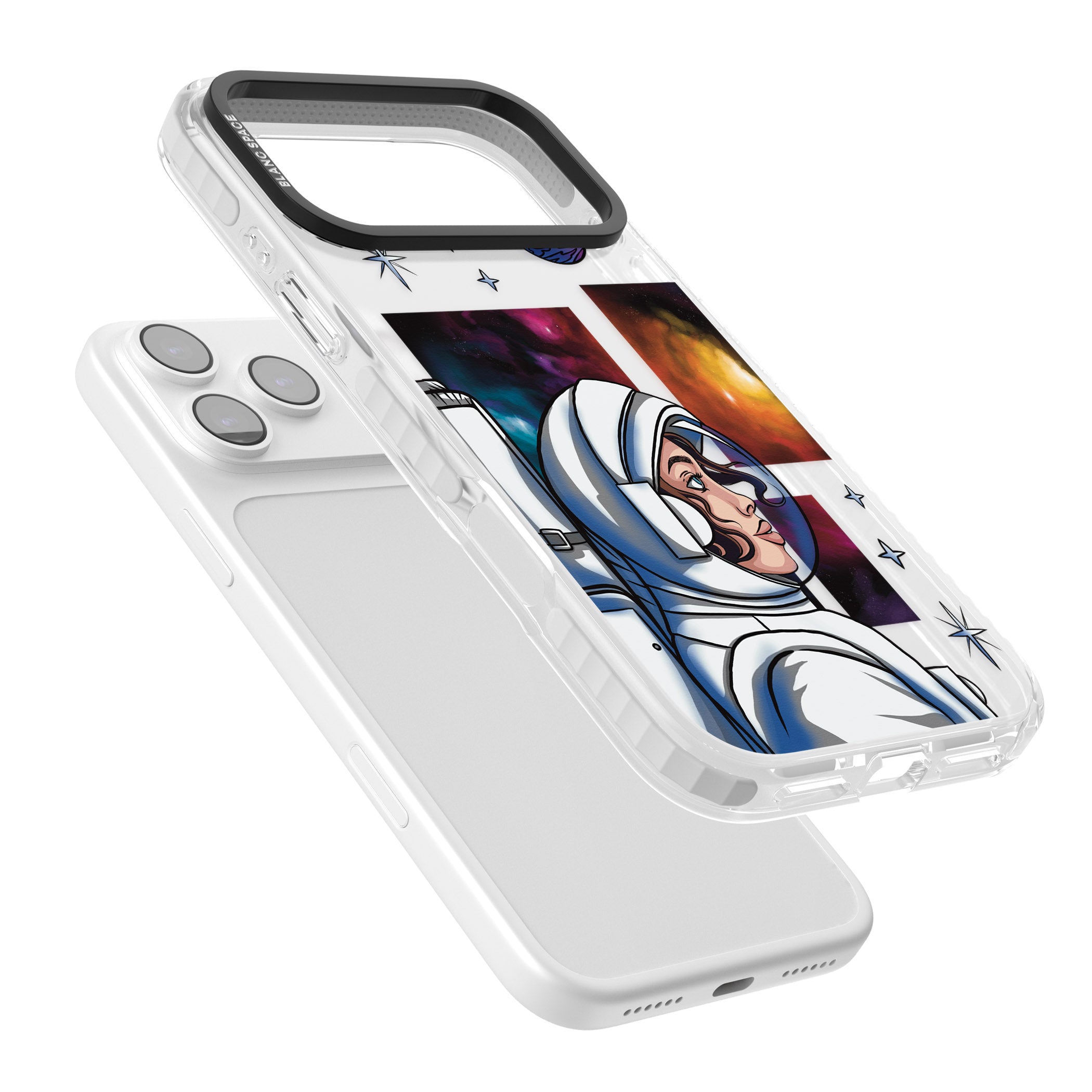 Cosmic Ambition iPhone 17 Pro Impact Clear Phone Case Colours