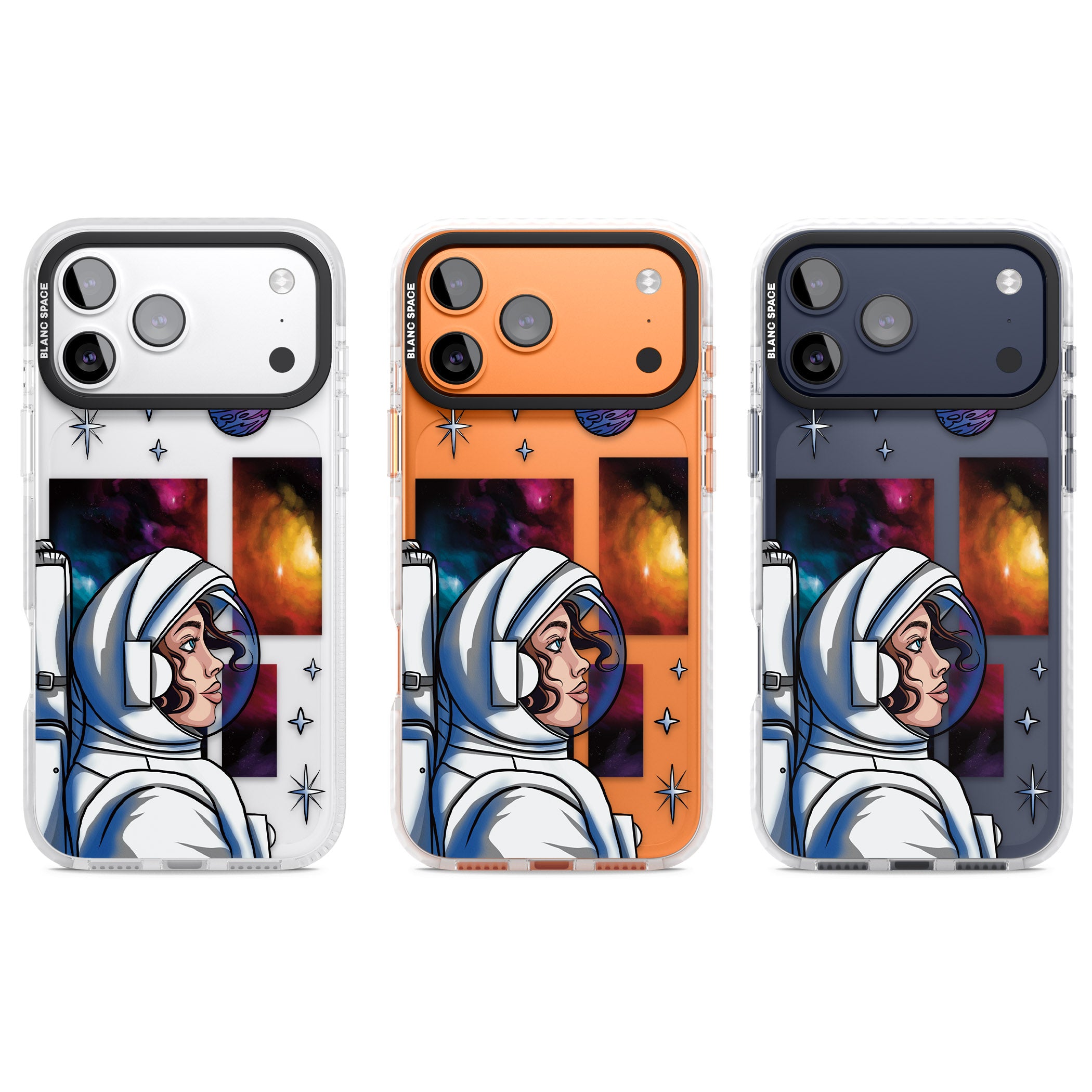 Cosmic Ambition iPhone 17 Pro Impact Clear Phone Case APT Impact Protection