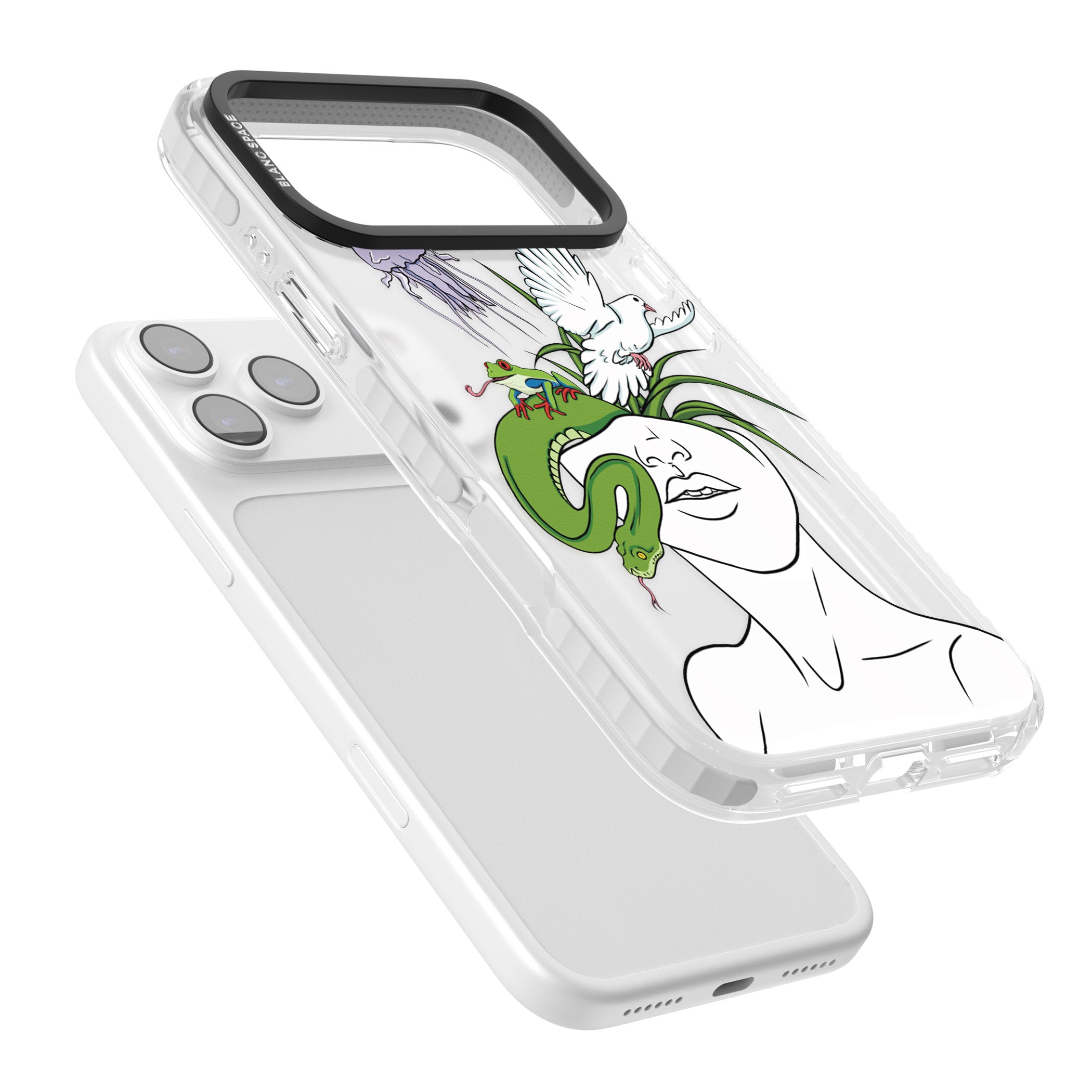 Wild Thoughts iPhone 17 Pro Impact Clear Phone Case Colours