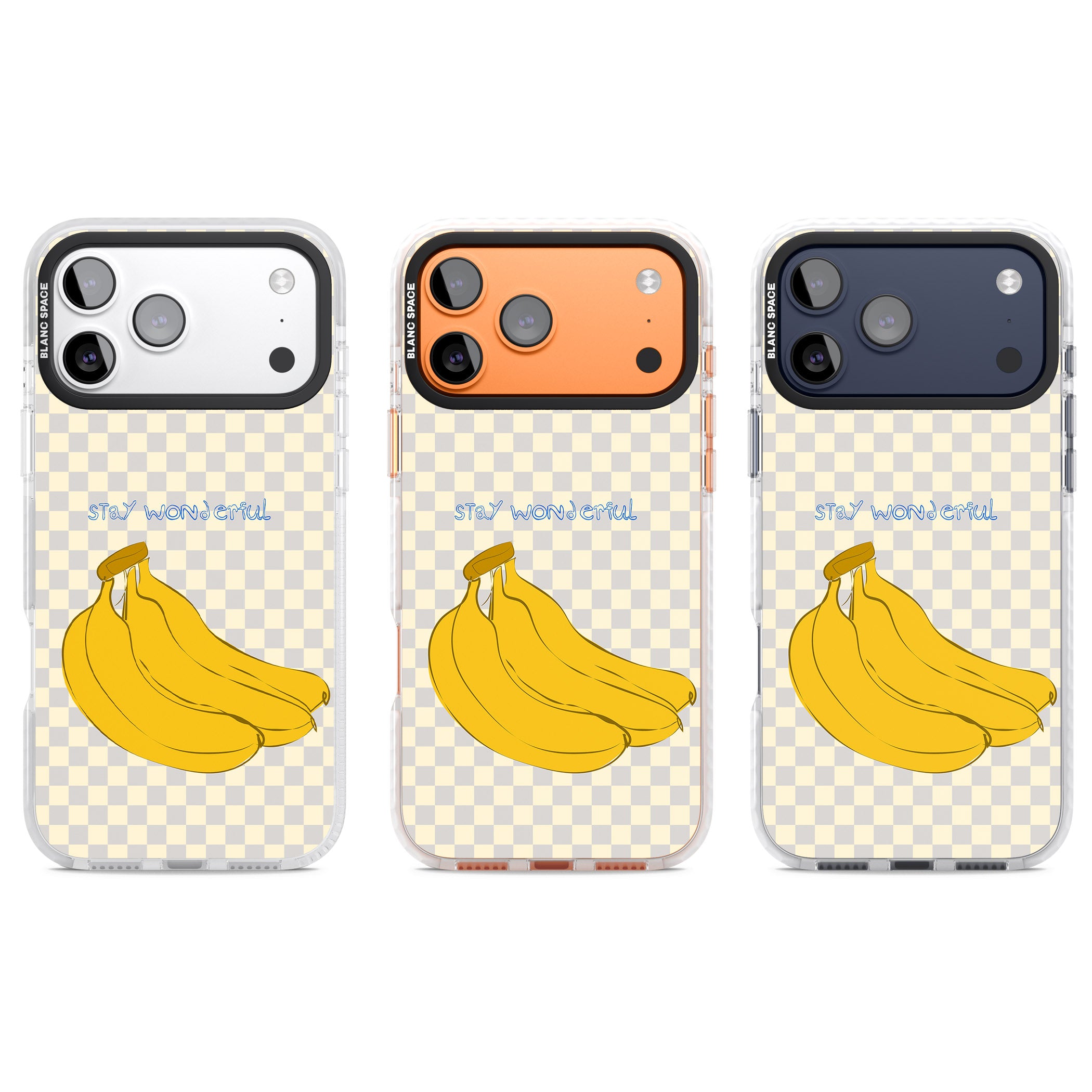 Stay Wonderful Banana iPhone 17 Pro Impact Clear Phone Case APT Impact Protection