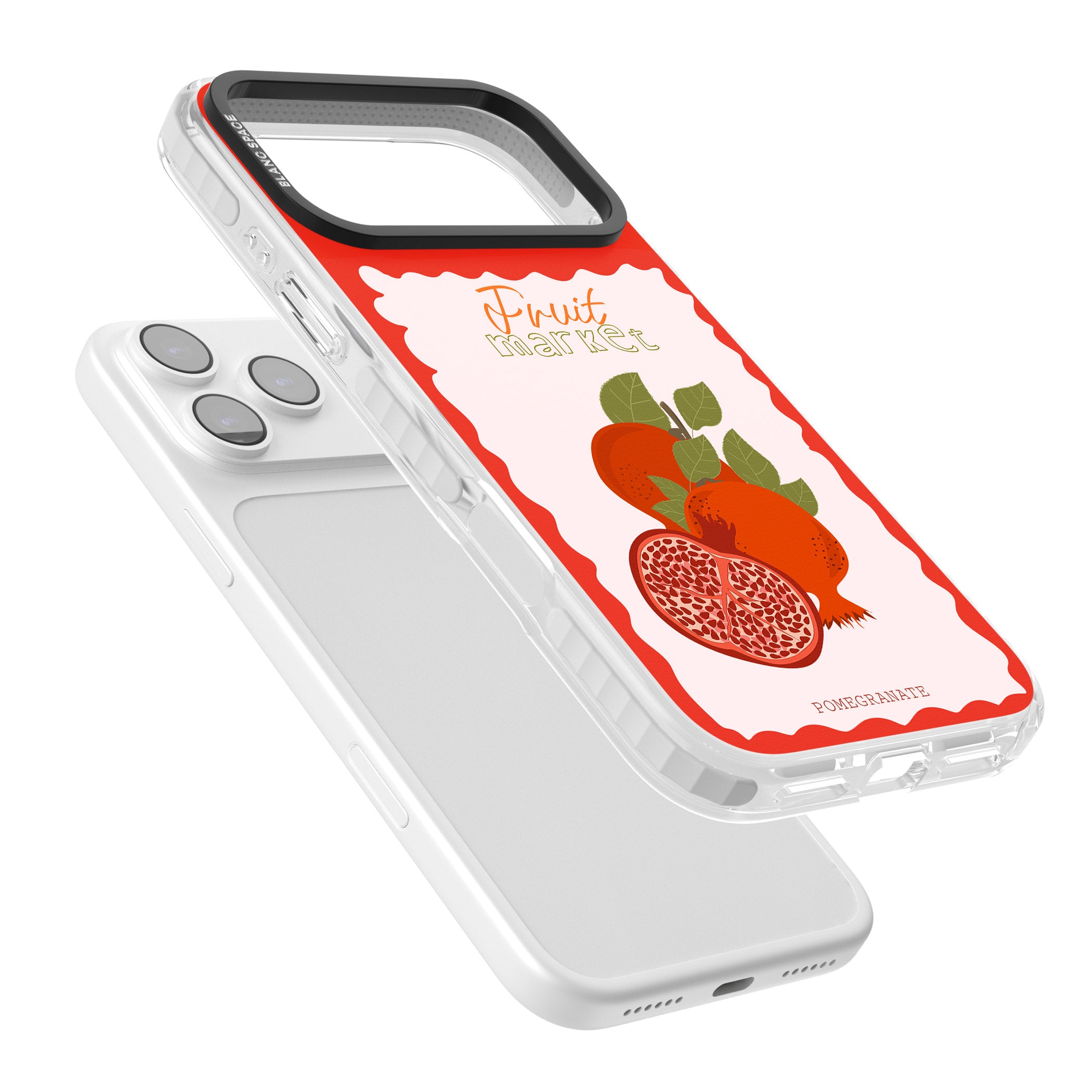 Fruit Market Pomegranate iPhone 17 Pro Impact Clear Phone Case Colours