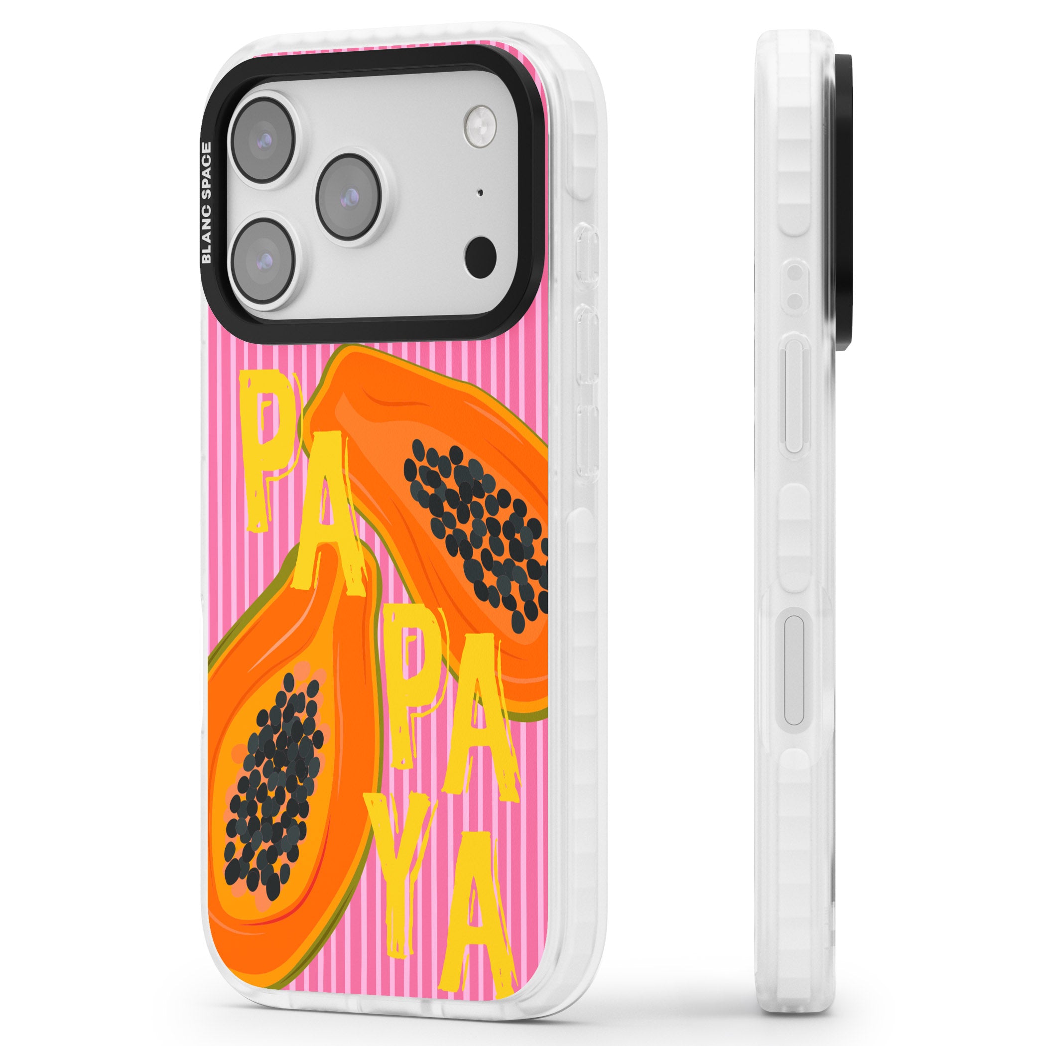 Papaya iPhone 17 Pro Impact Clear Phone Case Side Profile