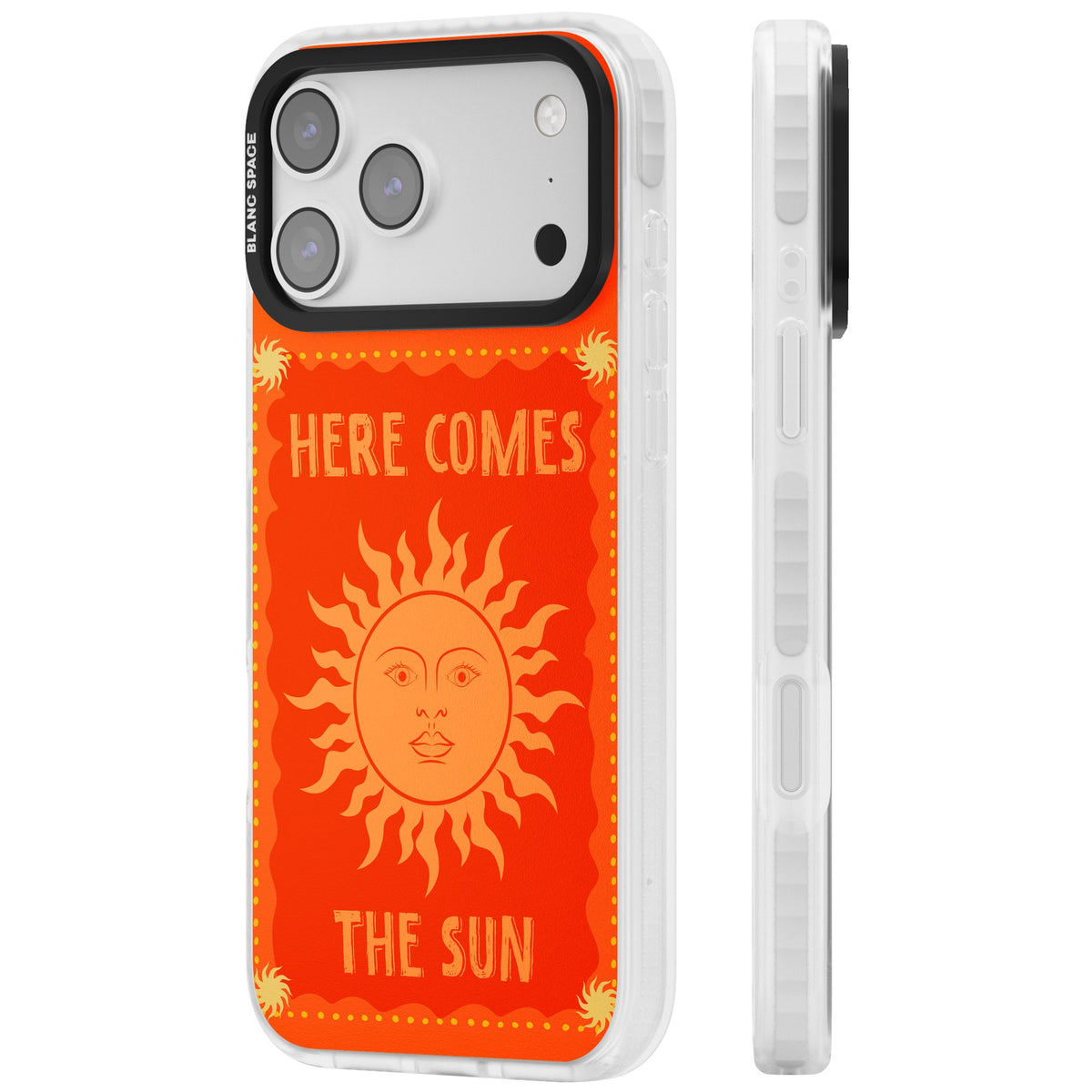 Here Comes The Sun iPhone 17 Pro Max Impact Clear Phone Case side