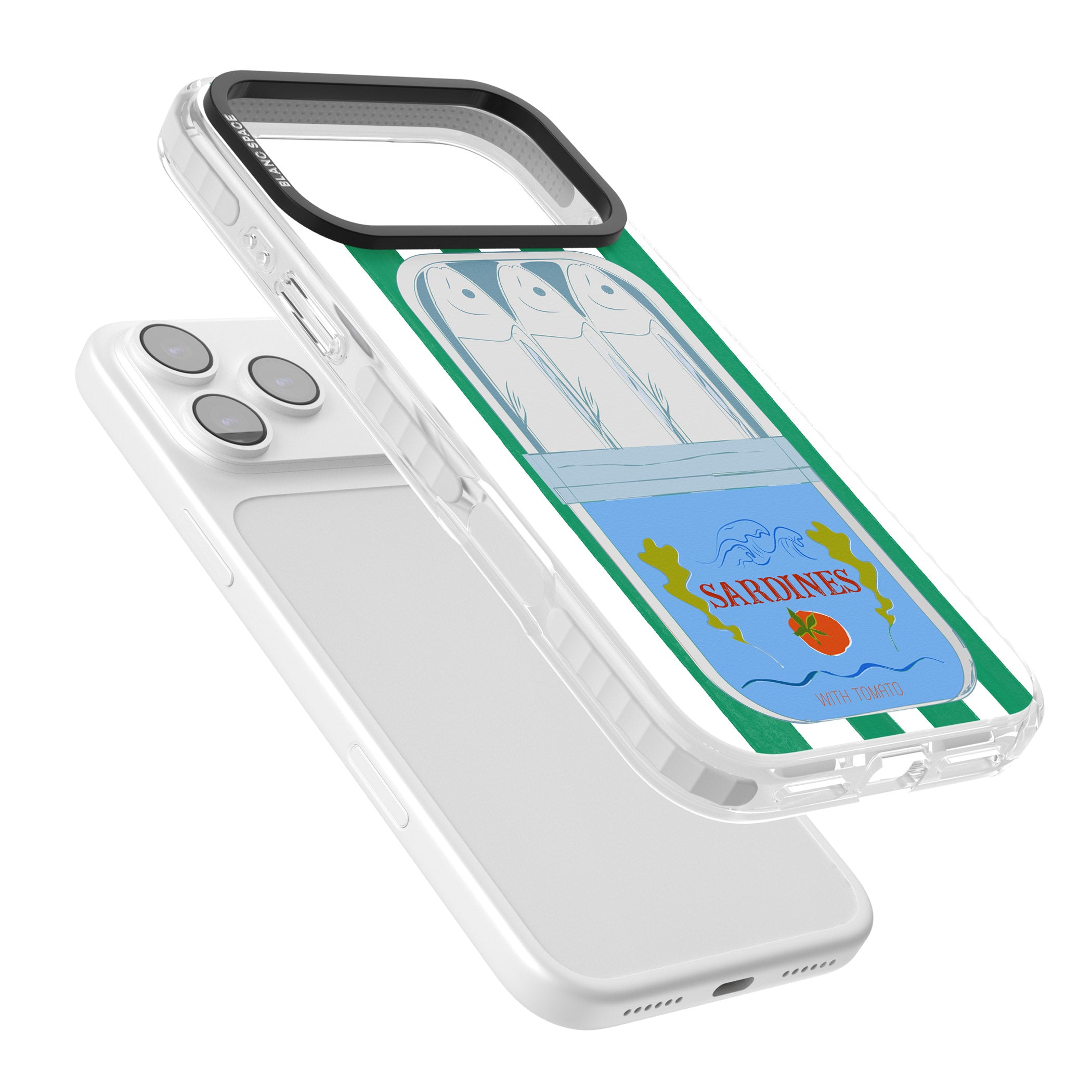 Italian Coastal Sardines iPhone 17 Pro Impact Clear Phone Case Colours