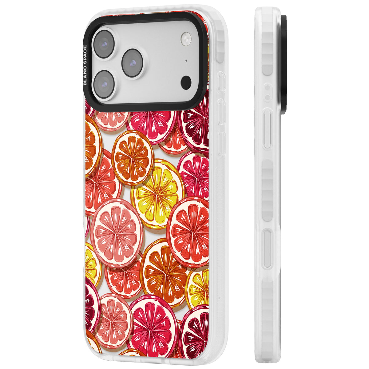 Citrus Fiesta iPhone 17 Pro Max Impact Clear Phone Case side