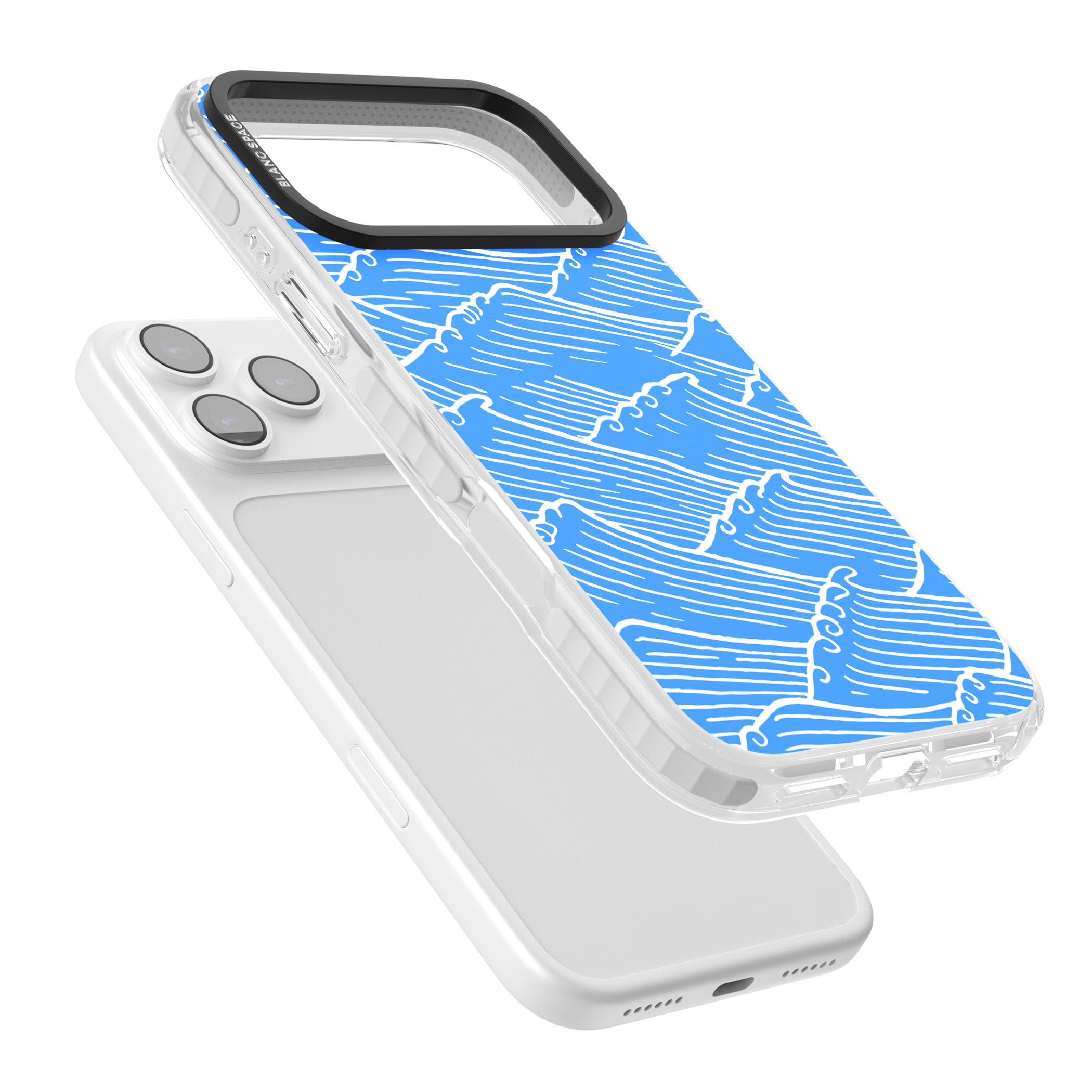 Waves Pattern iPhone 17 Pro Impact Clear Phone Case Colours