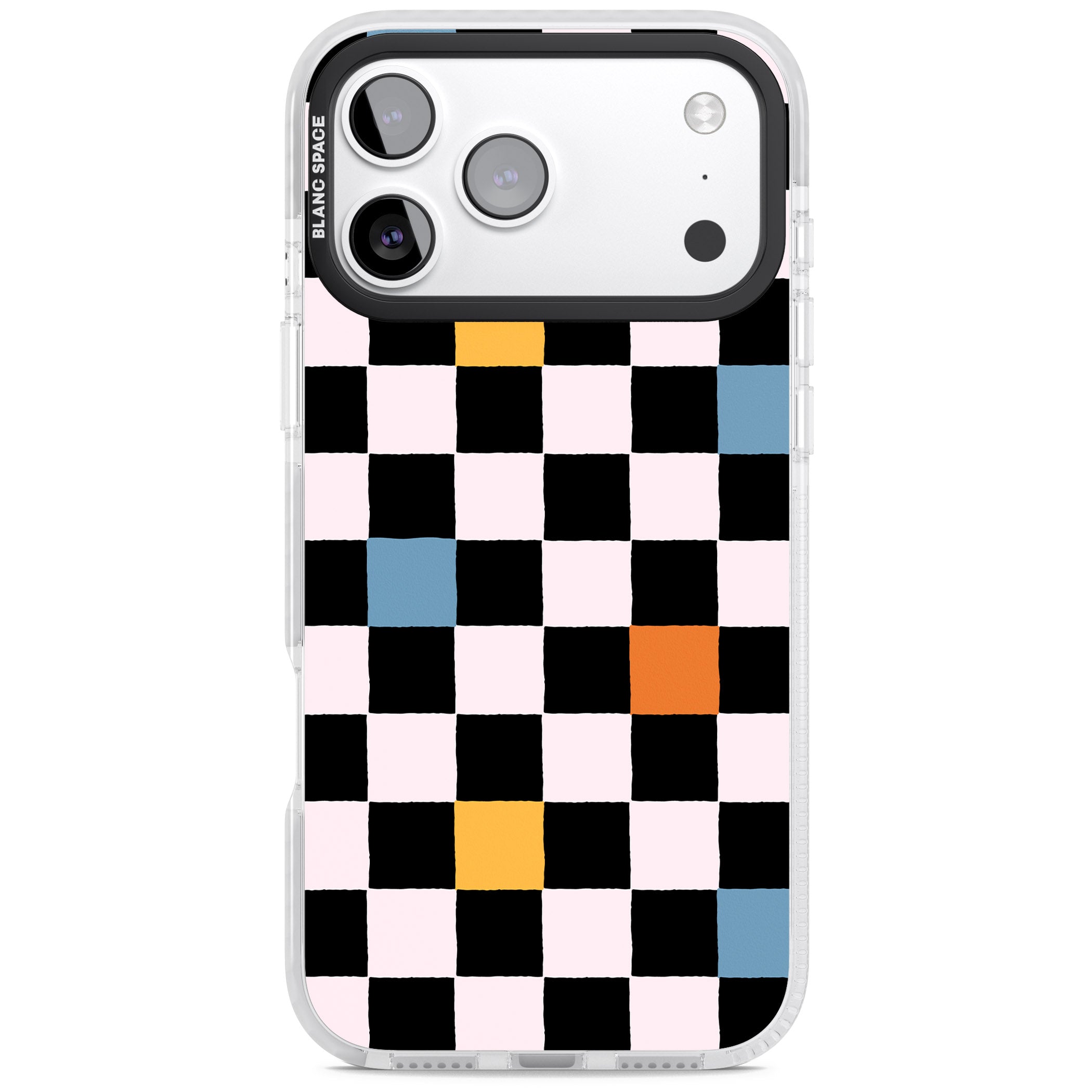 Vibrant Retro Checkered iPhone 17 Pro Impact Clear Phone Case