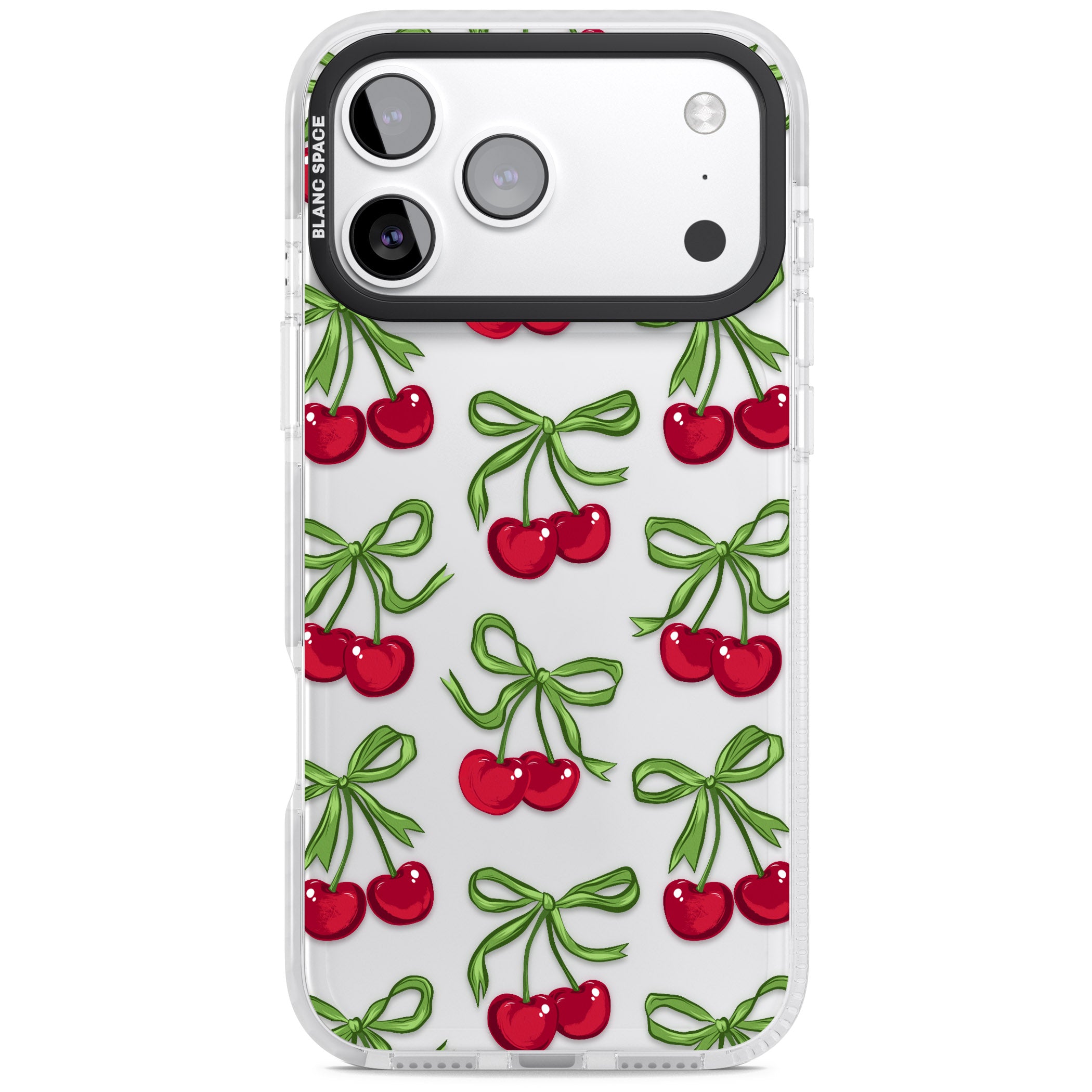 Cherry Bows iPhone 17 Pro Impact Clear Phone Case