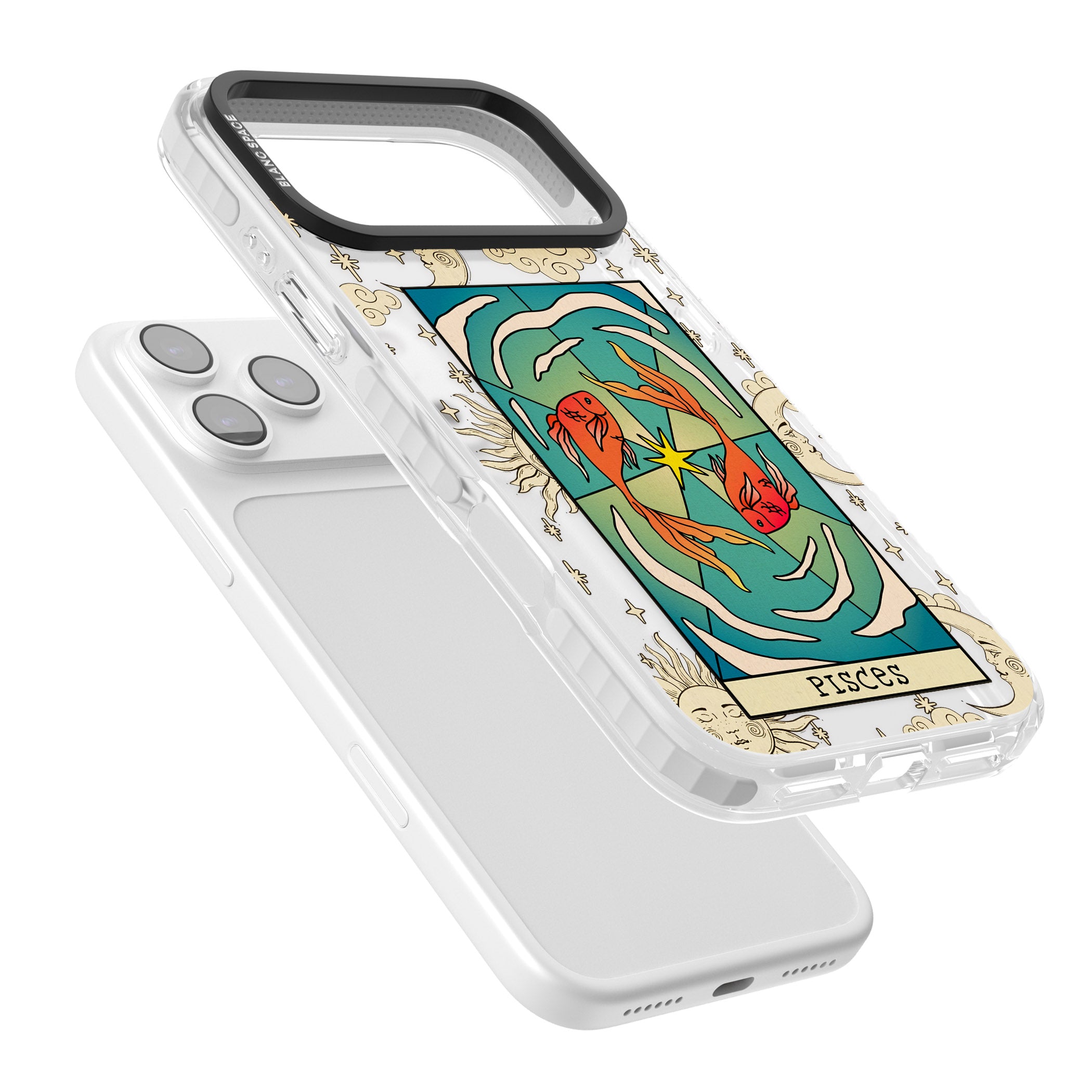 Celestial Zodiac Pisces iPhone 17 Pro Impact Clear Phone Case Colours