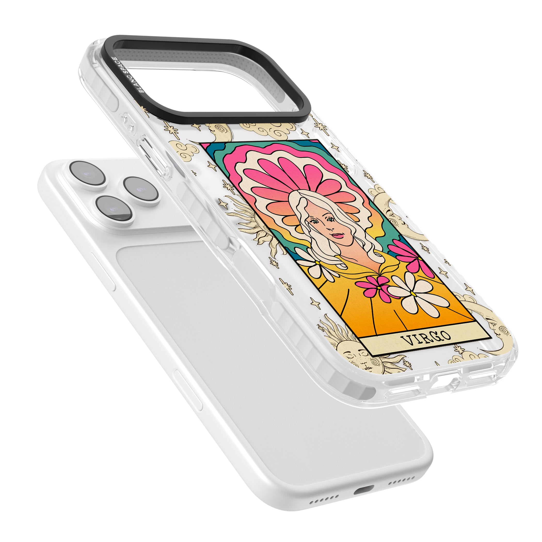 Celestial Zodiac Virgo iPhone 17 Pro Impact Clear Phone Case Colours