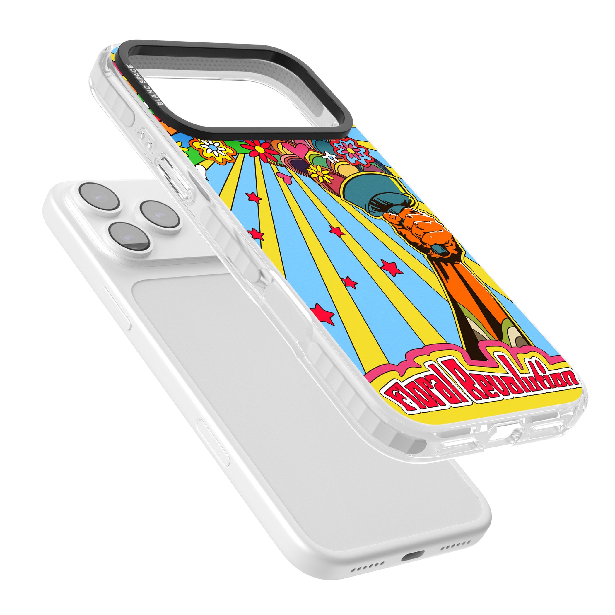 Floral Revolution iPhone 17 Pro Impact Clear Phone Case Colours