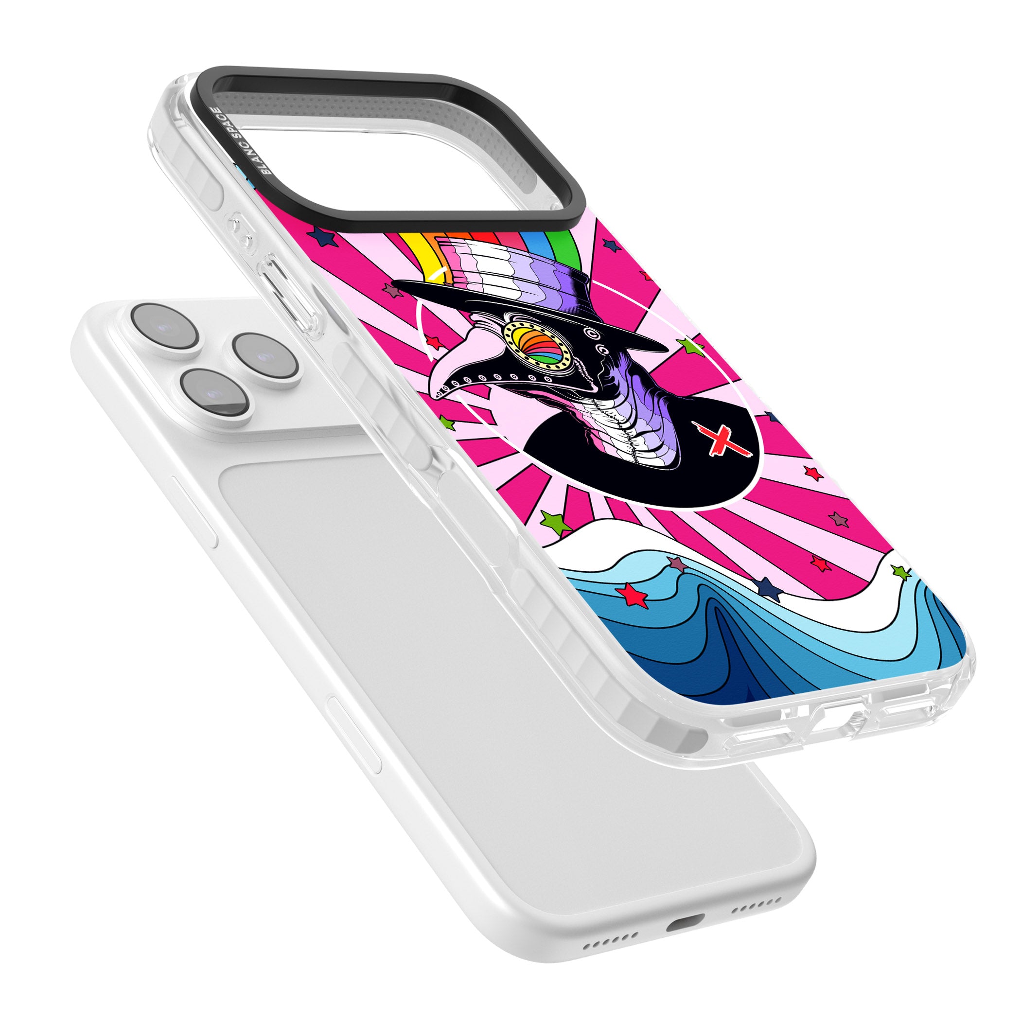 Plague Doctor Passion iPhone 17 Pro Impact Clear Phone Case Colours