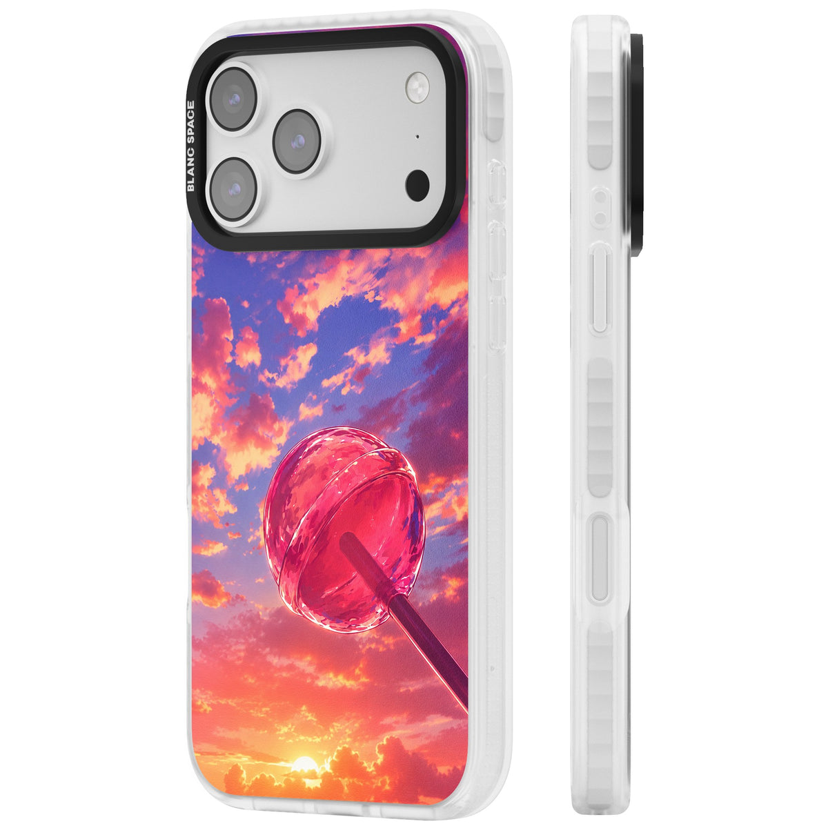 Sugar Sunset iPhone 17 Pro Max Impact Clear Phone Case side