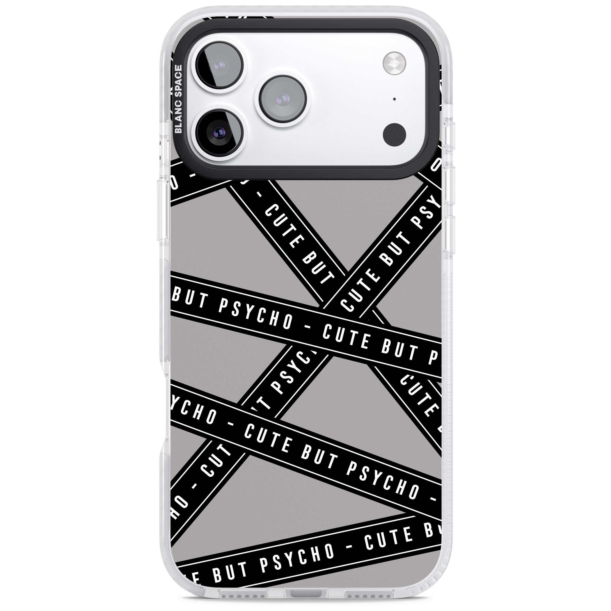 Cute But Psycho iPhone 17 Pro Impact Clear Phone Case