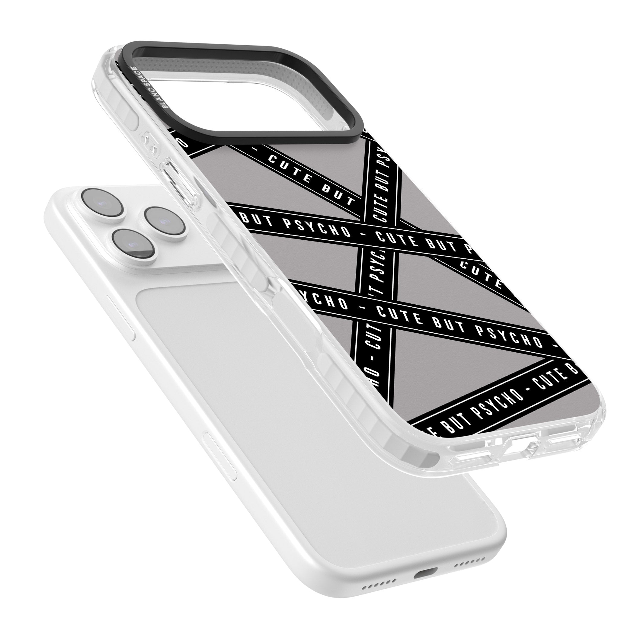 Cute But Psycho iPhone 17 Pro Impact Clear Phone Case Colours