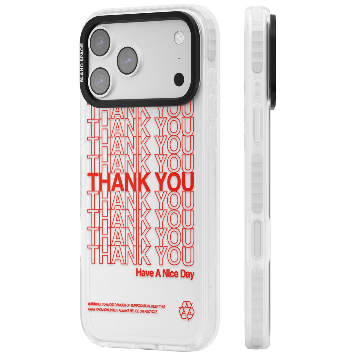 Thank You Have A Nice Day iPhone 17 Pro Max Impact Clear Phone Case side