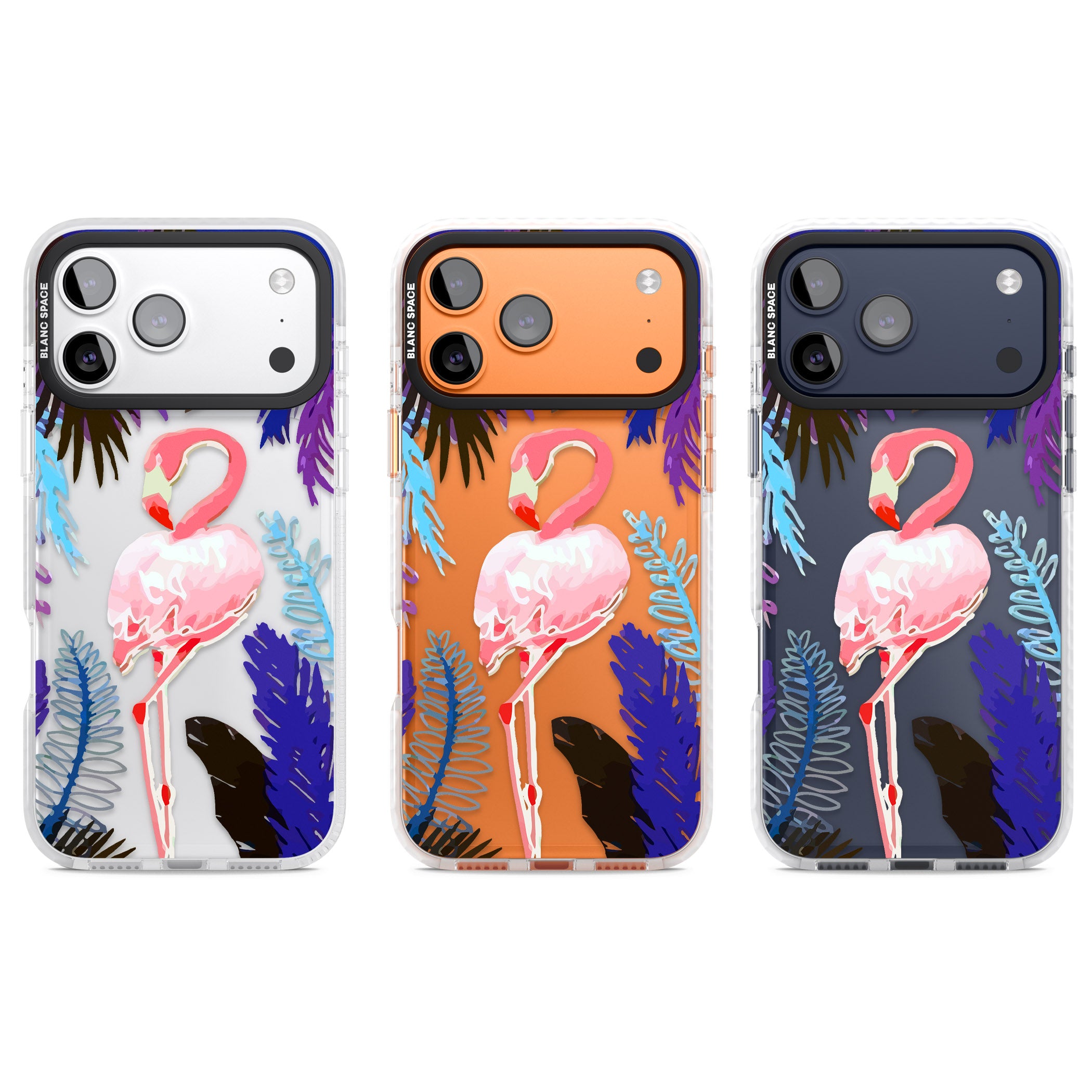 Tropical Flamingo iPhone 17 Pro Impact Clear Phone Case APT Impact Protection