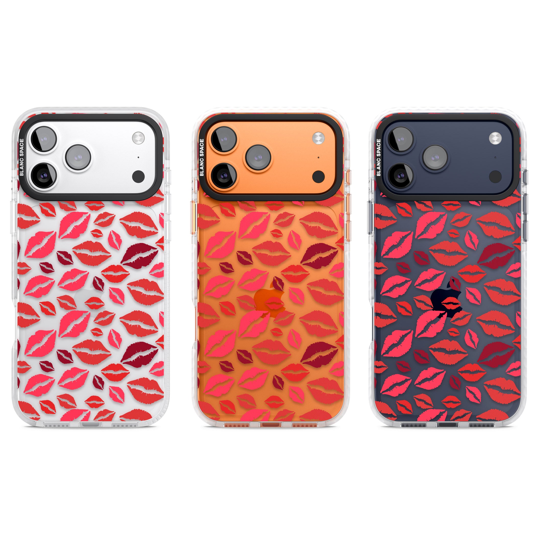 Lips Pattern iPhone 17 Pro Impact Clear Phone Case APT Impact Protection