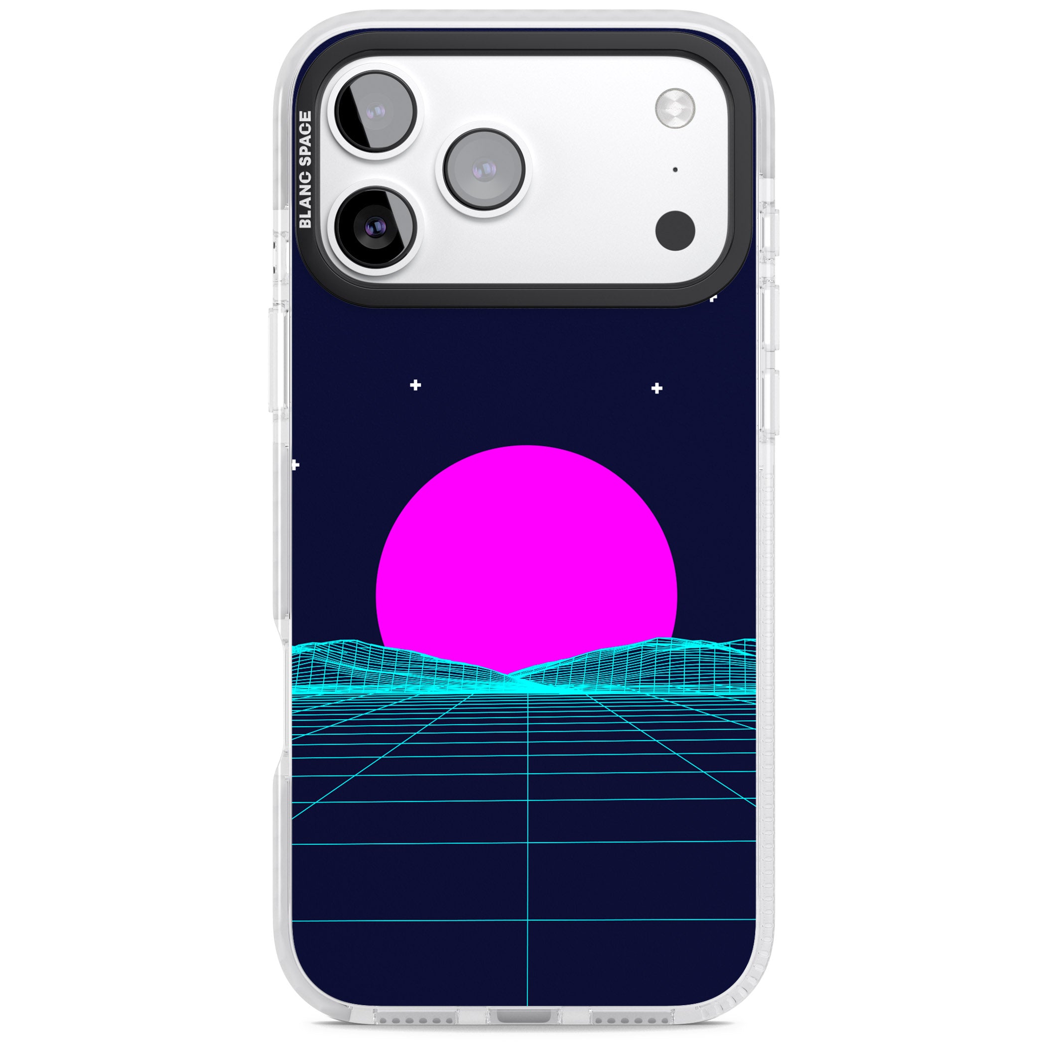 Miami Sunset Vaporwave iPhone 17 Pro Impact Clear Phone Case