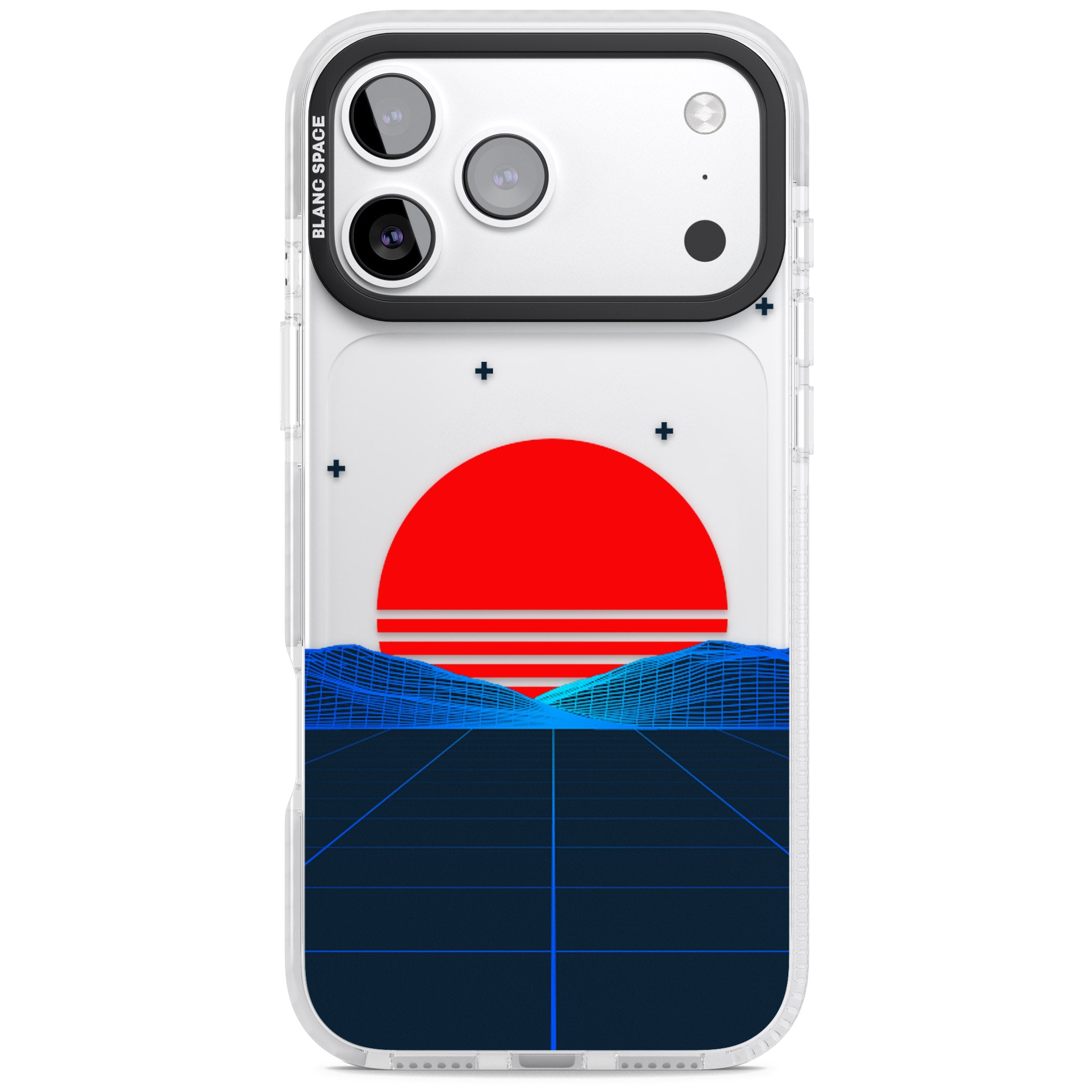 Japanese Sunset Vaporwave iPhone 17 Pro Impact Clear Phone Case