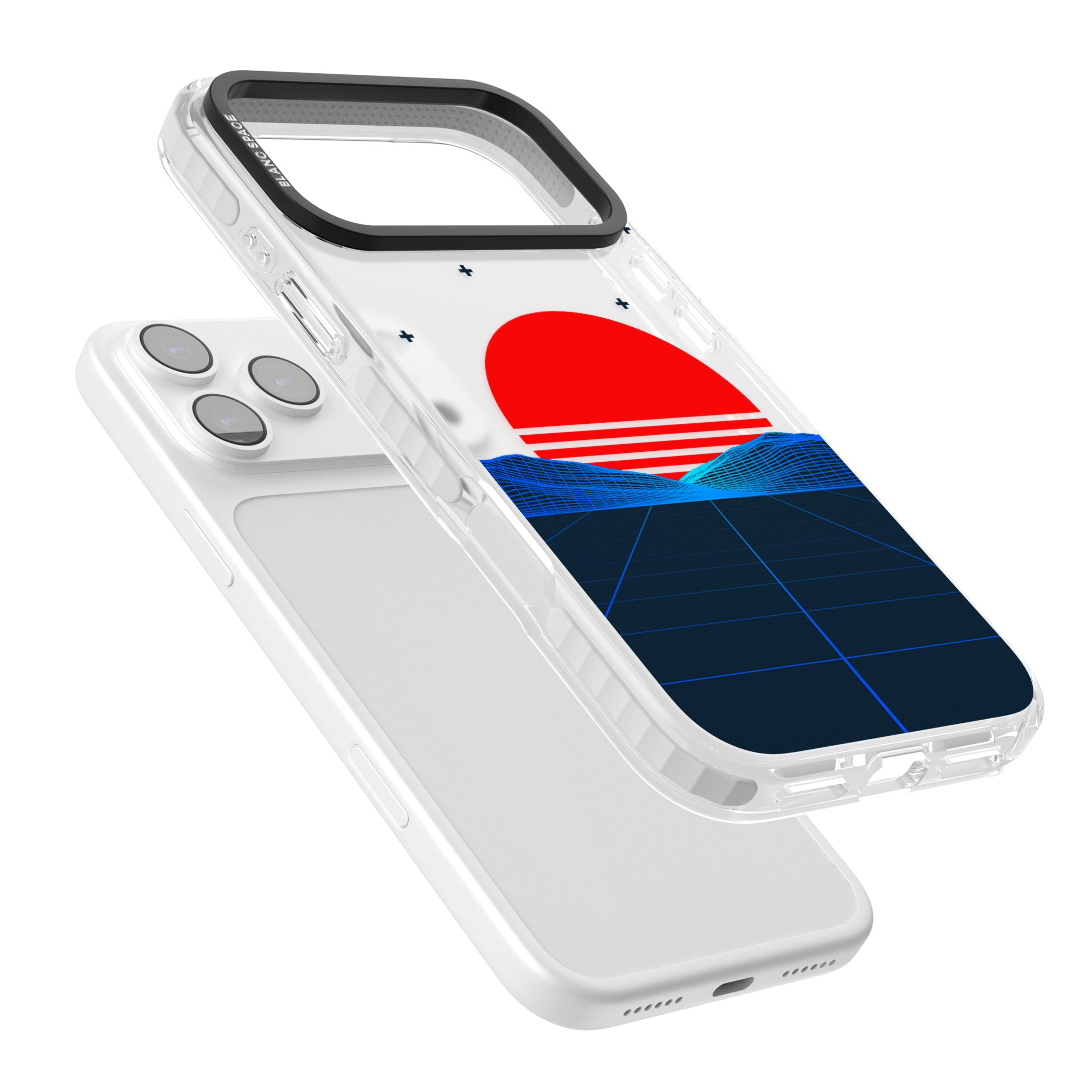 Japanese Sunset Vaporwave iPhone 17 Pro Impact Clear Phone Case Colours