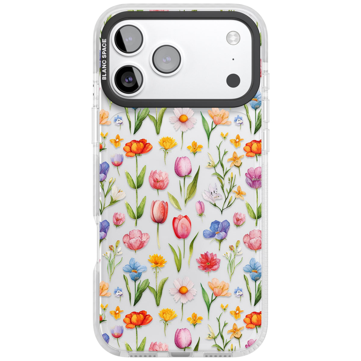 Small Flower Mix iPhone 17 Pro Max Impact Clear Phone Case front