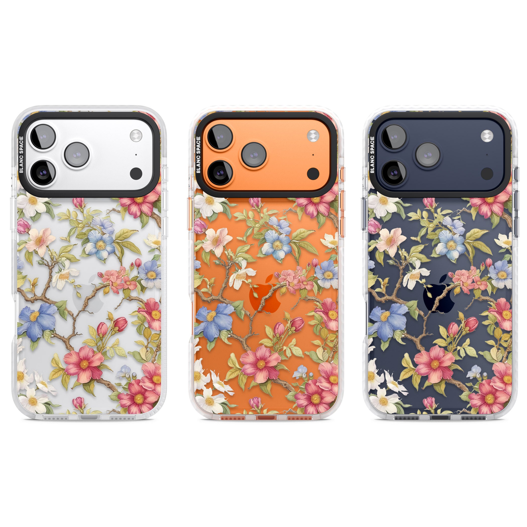 Vintage Vines & Flowers iPhone 17 Pro Impact Clear Phone Case APT Impact Protection