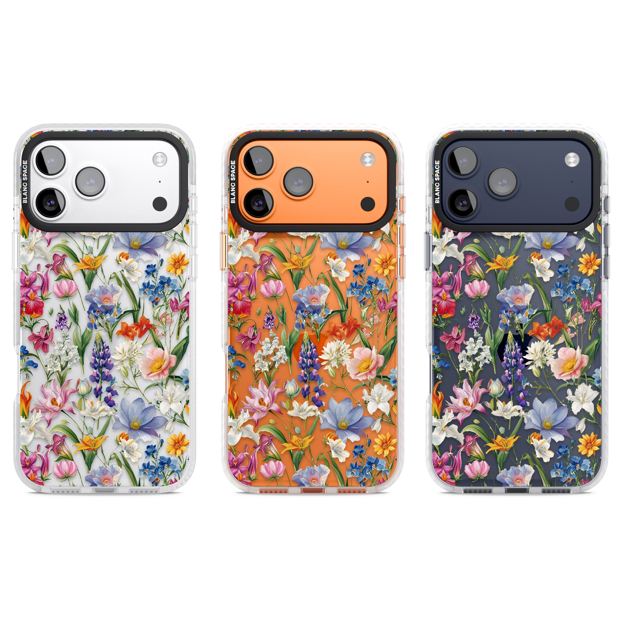 Vintage Wildflowers iPhone 17 Pro Impact Clear Phone Case APT Impact Protection