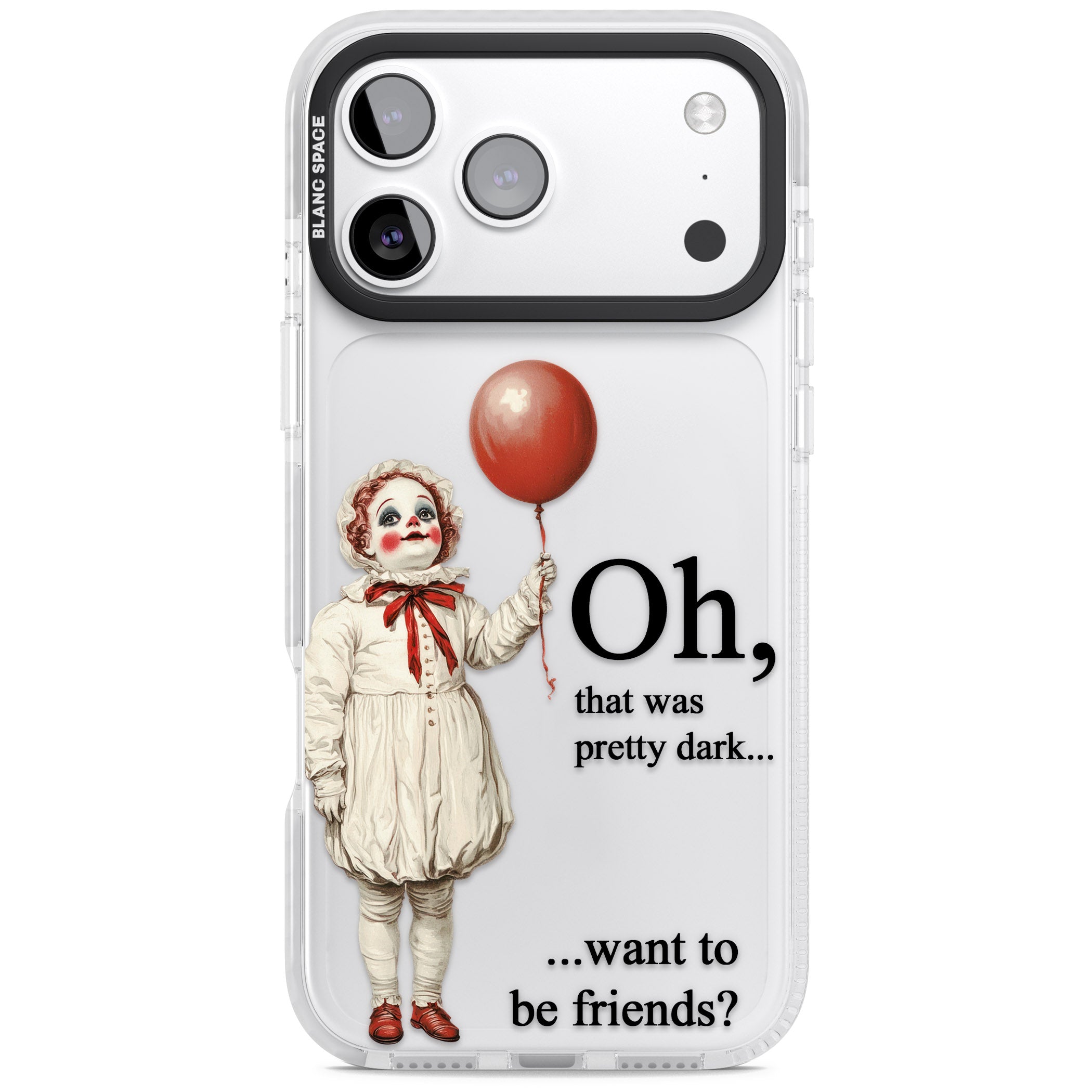 Want To Be Friends? iPhone 17 Pro Impact Clear Phone Case
