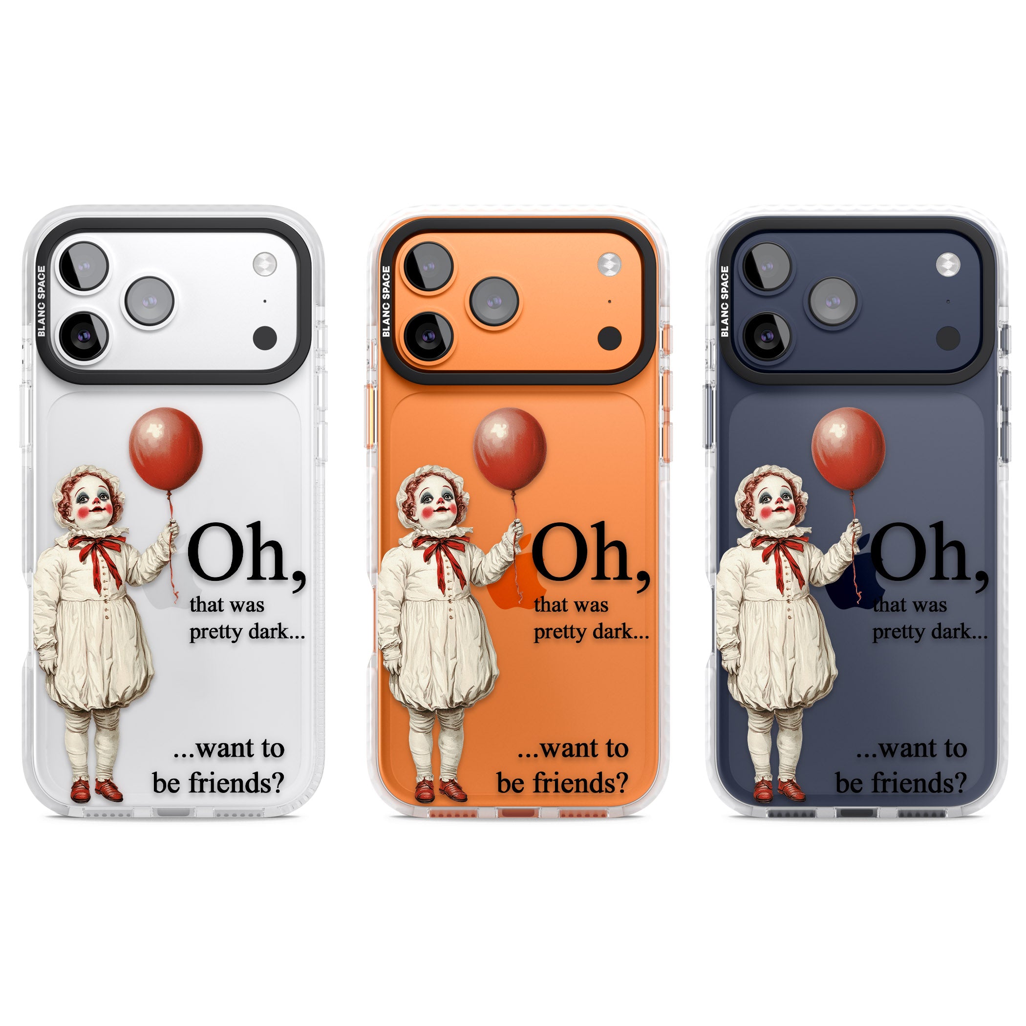 Want To Be Friends? iPhone 17 Pro Impact Clear Phone Case APT Impact Protection