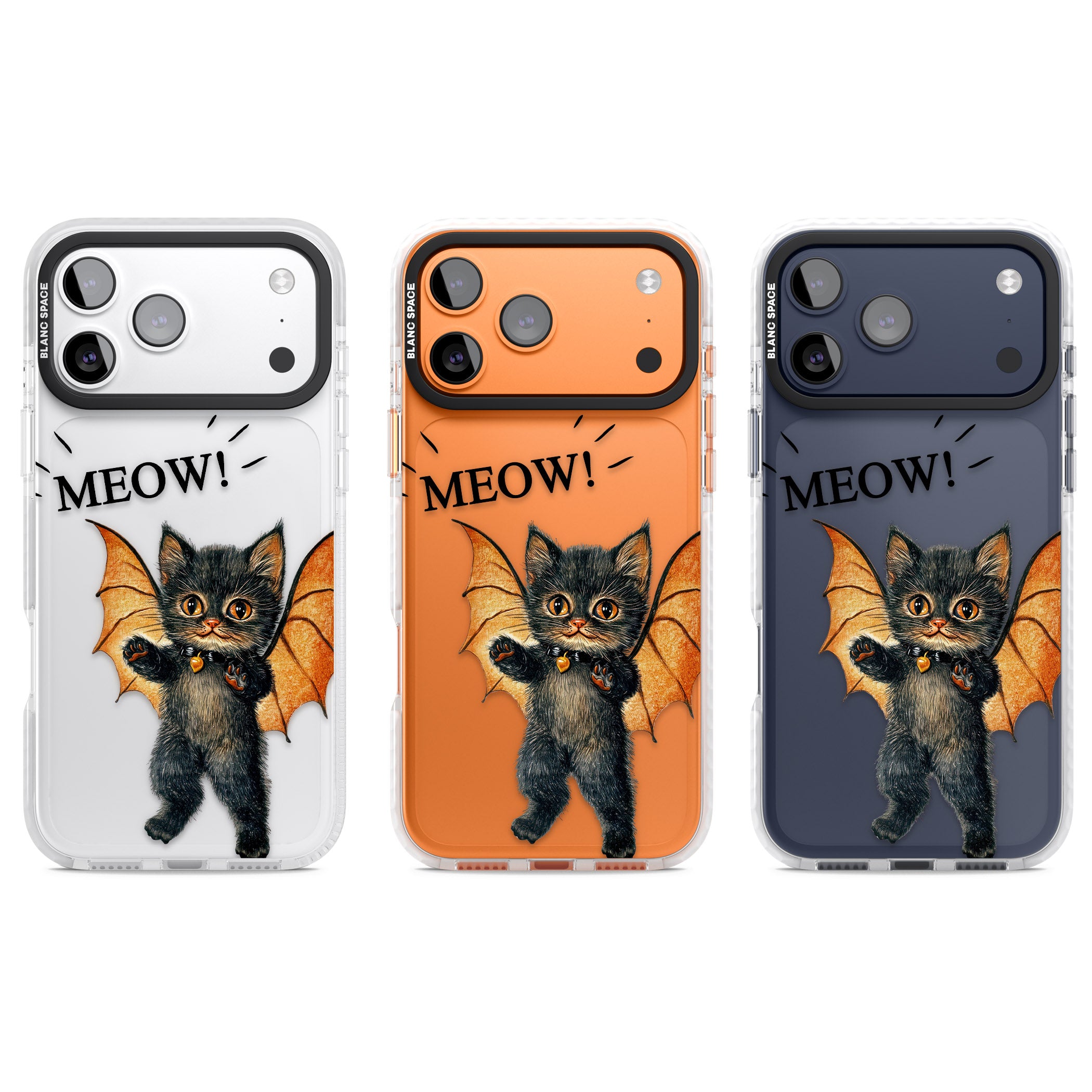 Meow iPhone 17 Pro Impact Clear Phone Case APT Impact Protection